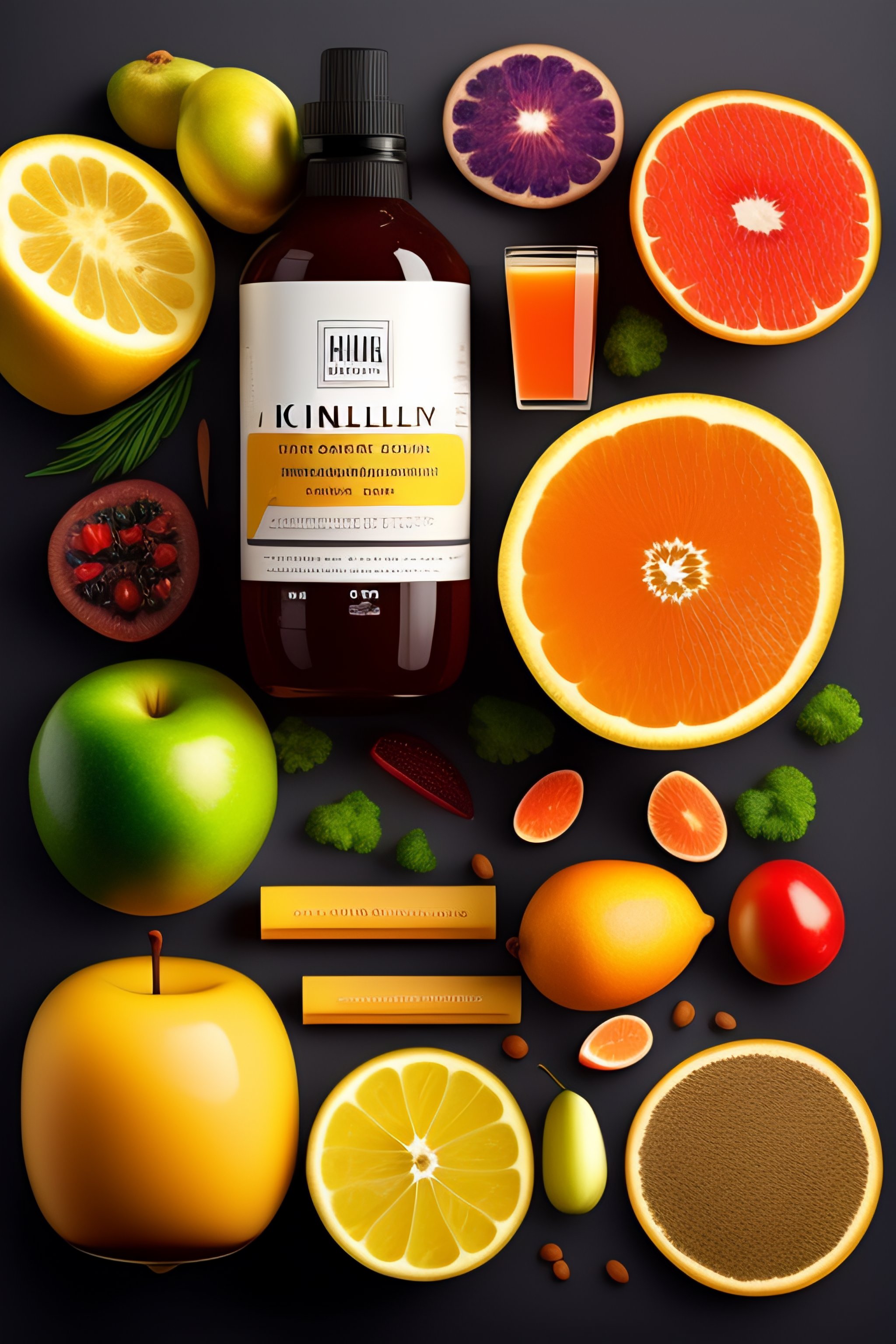 Lexica Healthy juice company, Knolling, Knolling layout