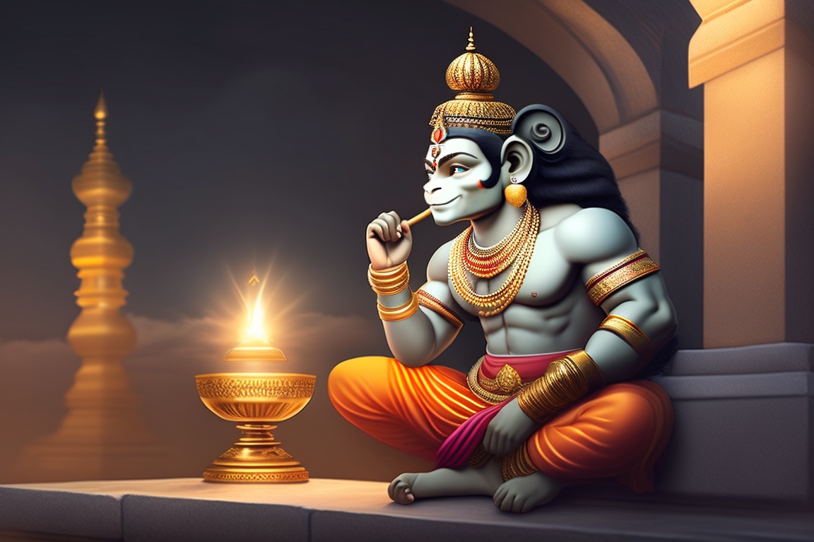 Lexica - The Anand boy wase mighty monkey god, and his unwavering ...