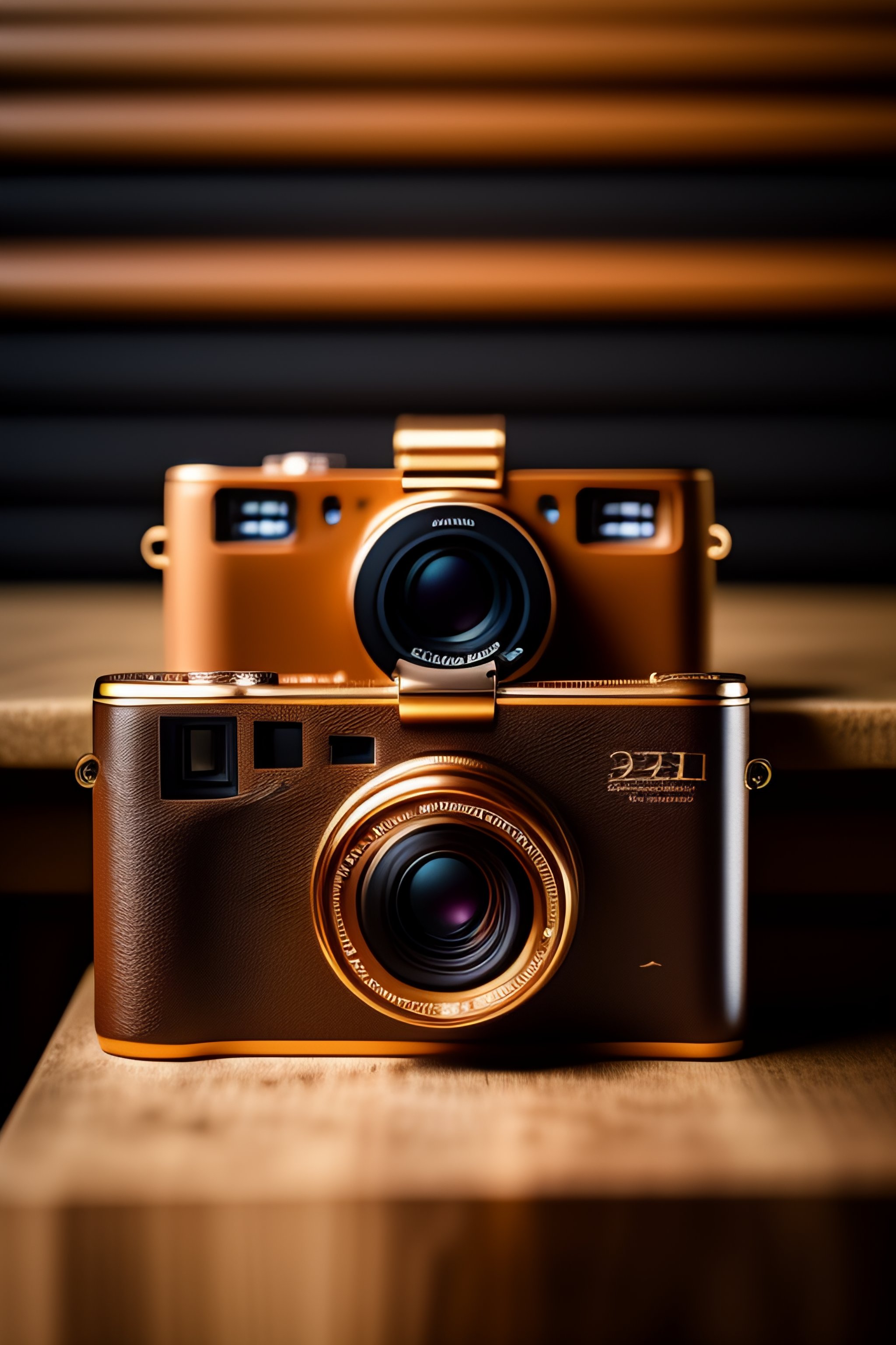 Lexica - Compact camera brown on neutral backgorund