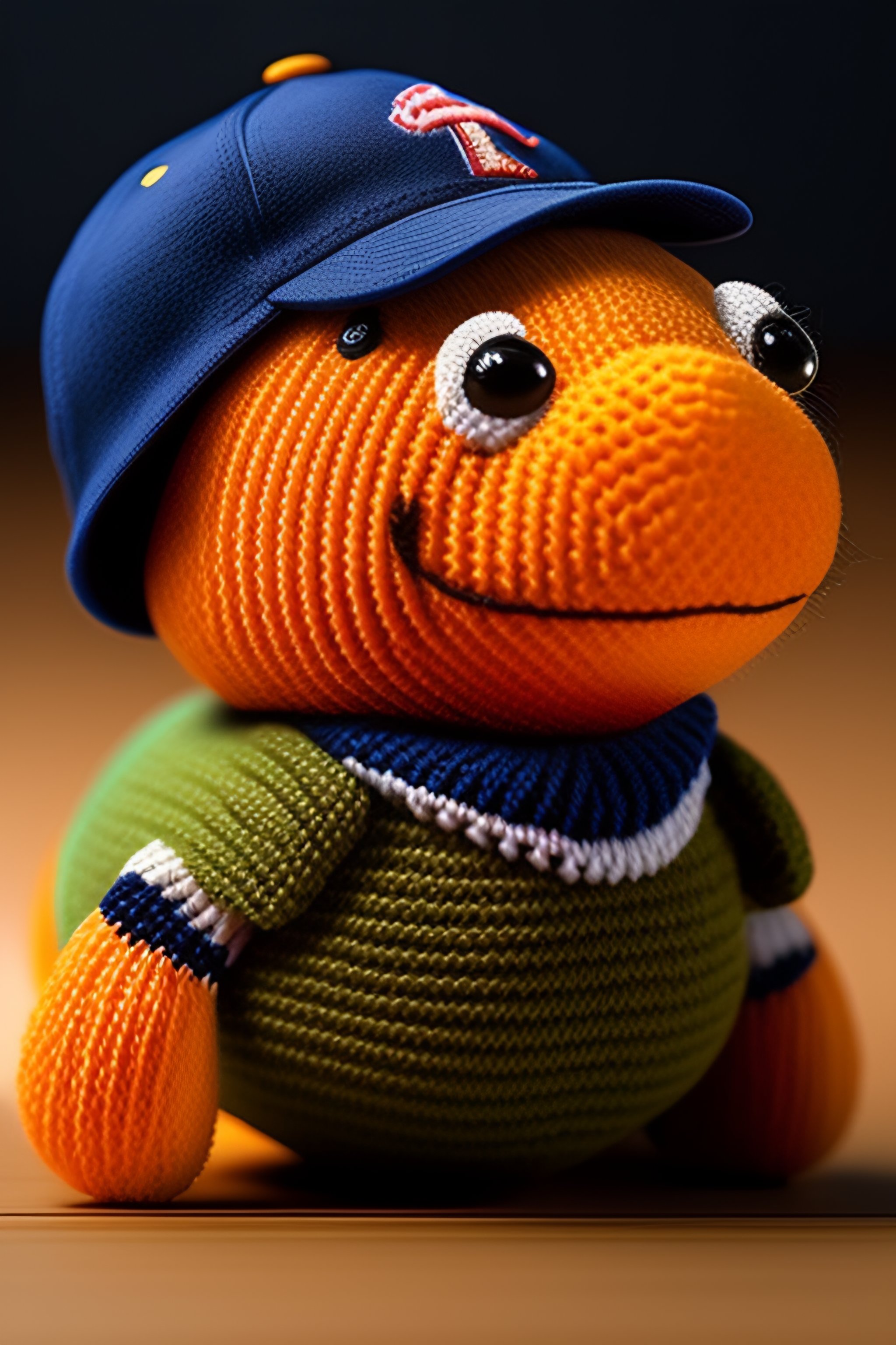 Lexica - A closeup photorealistic smiling knitted plush turtle wearing ...