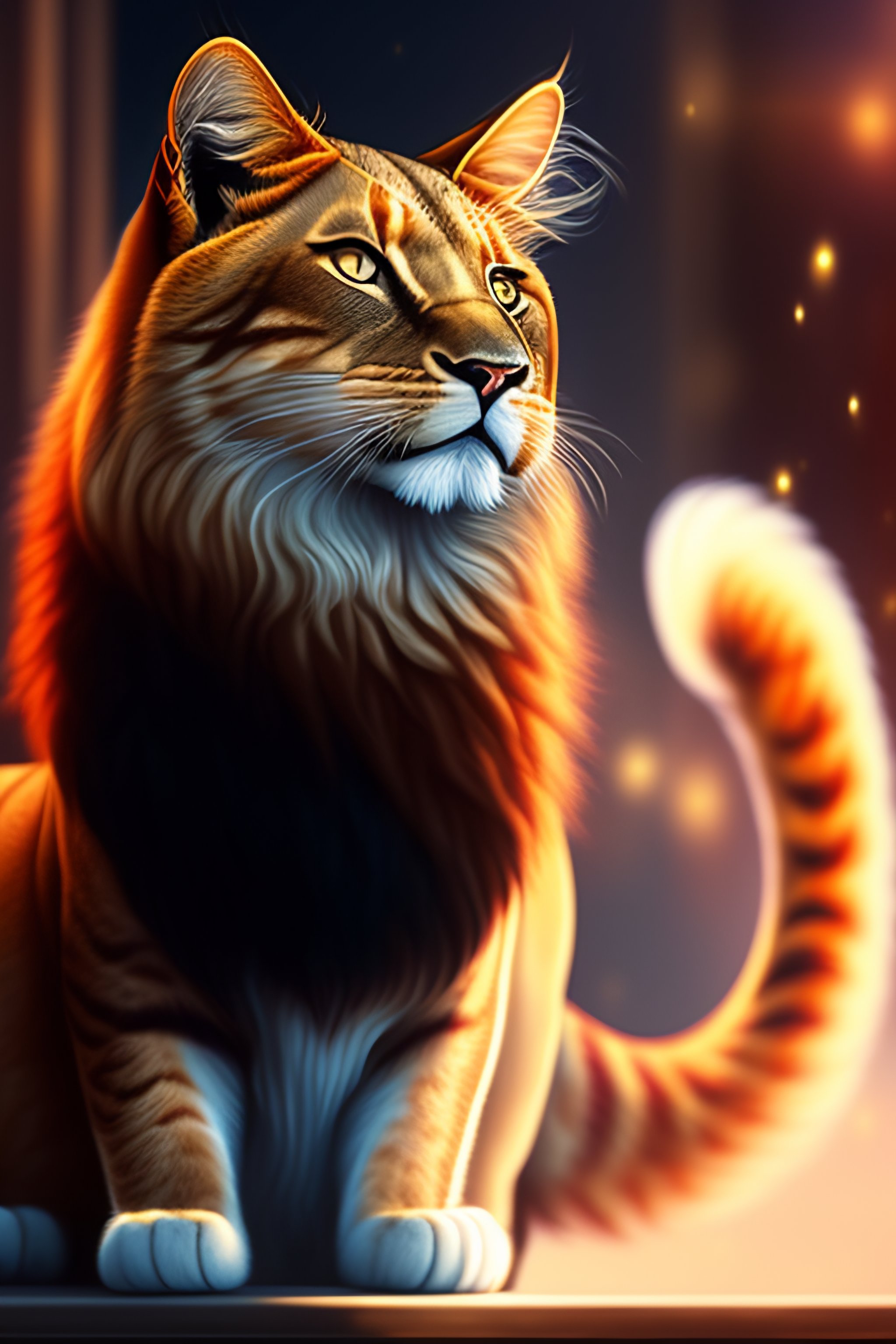 Lexica - Cat, happy new year, art, lion dance