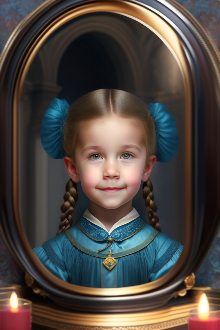 Lexica - To her astonishment, the mirror didn't reflect her own image ...