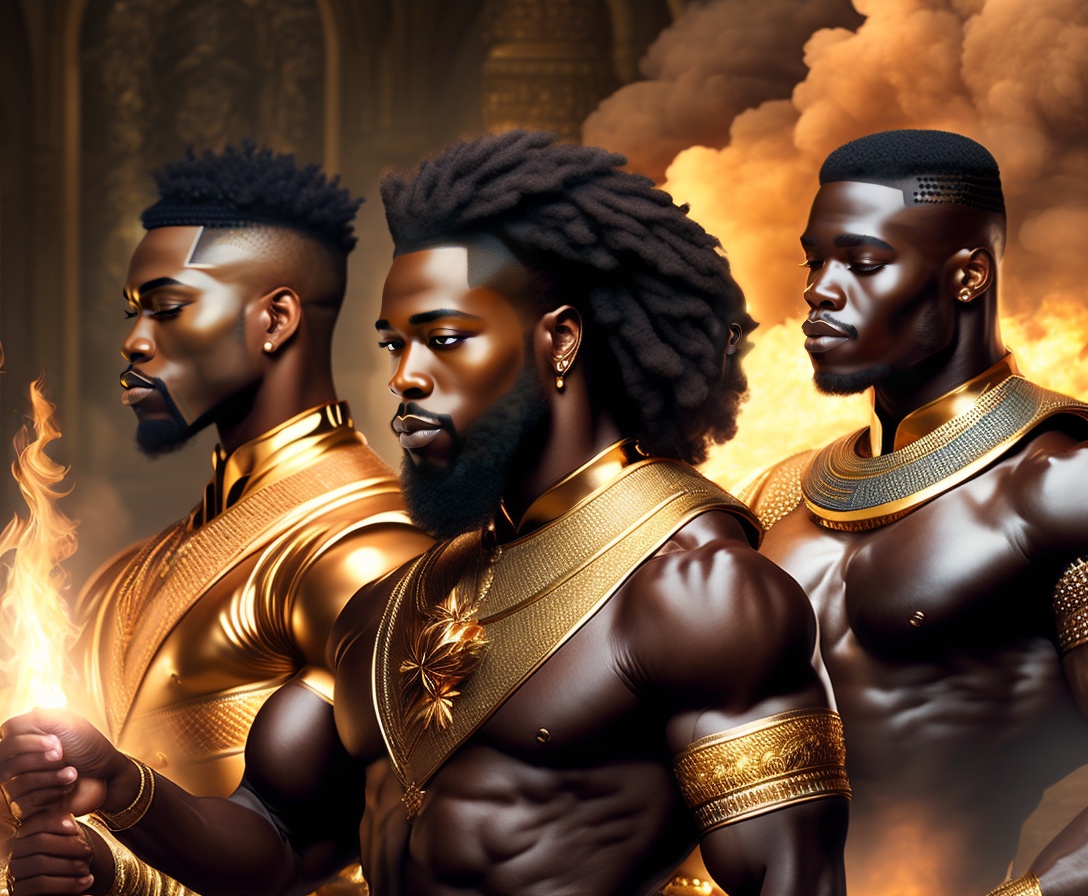 Lexica - High definition photo quality, seven strong black male angels ...