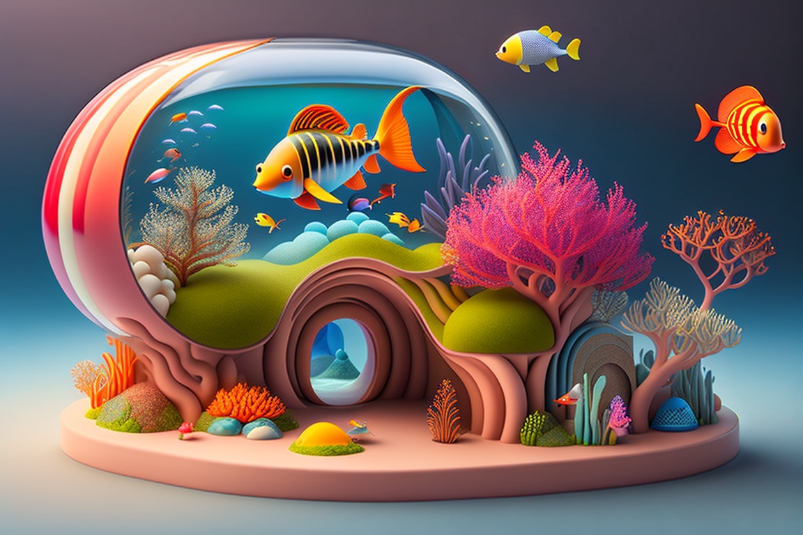 Lexica - Design an imaginative underwater cartoon world where fish can ...