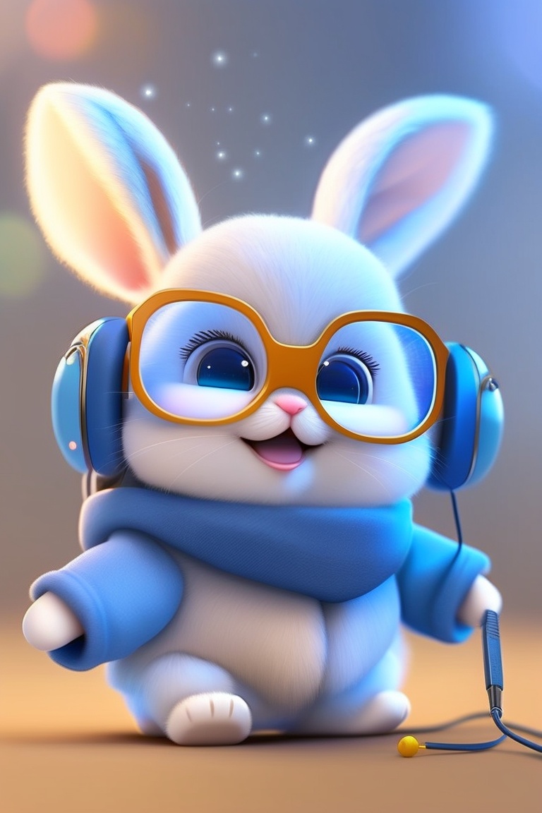 Lexica - **pixar style,a super cute and happy white fairy rabbit baby ...