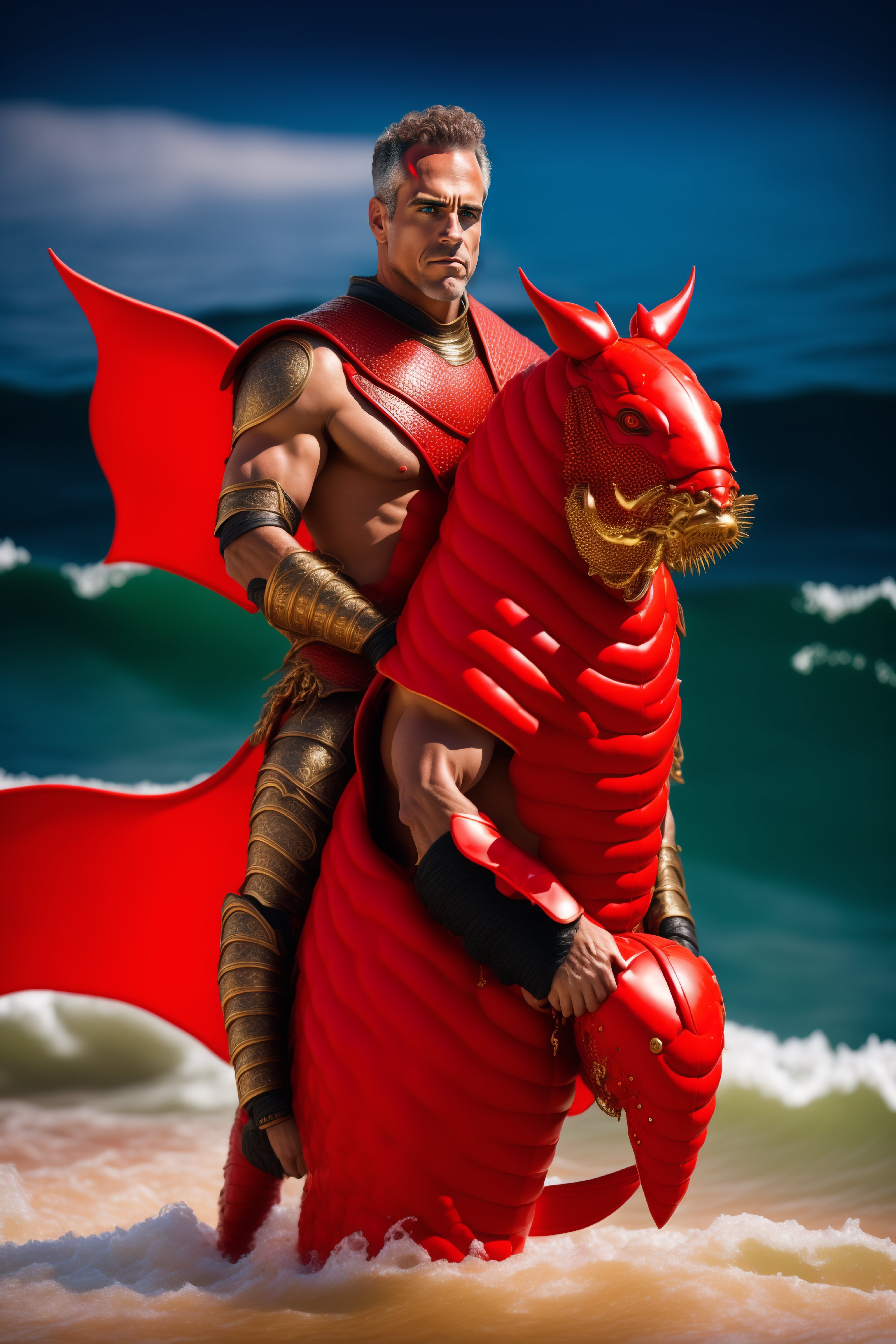 Lexica Photo of jordan peterson half dressed in a lobster as a