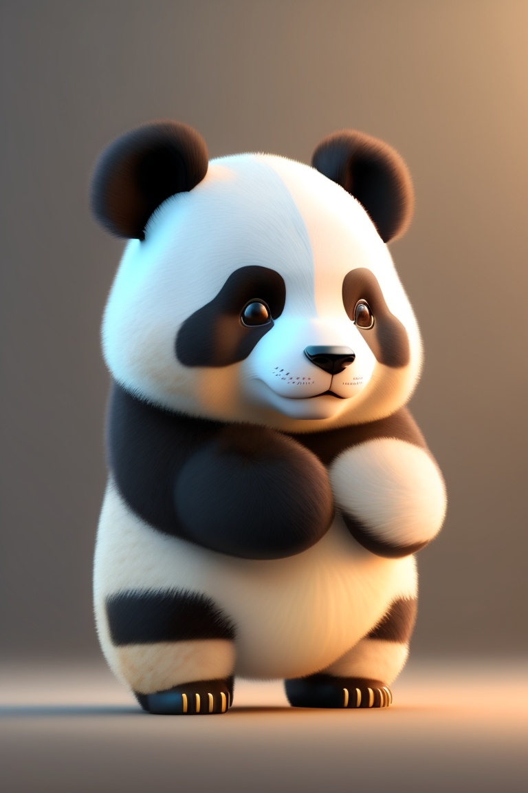 Lexica - 3d render cute panda, product design