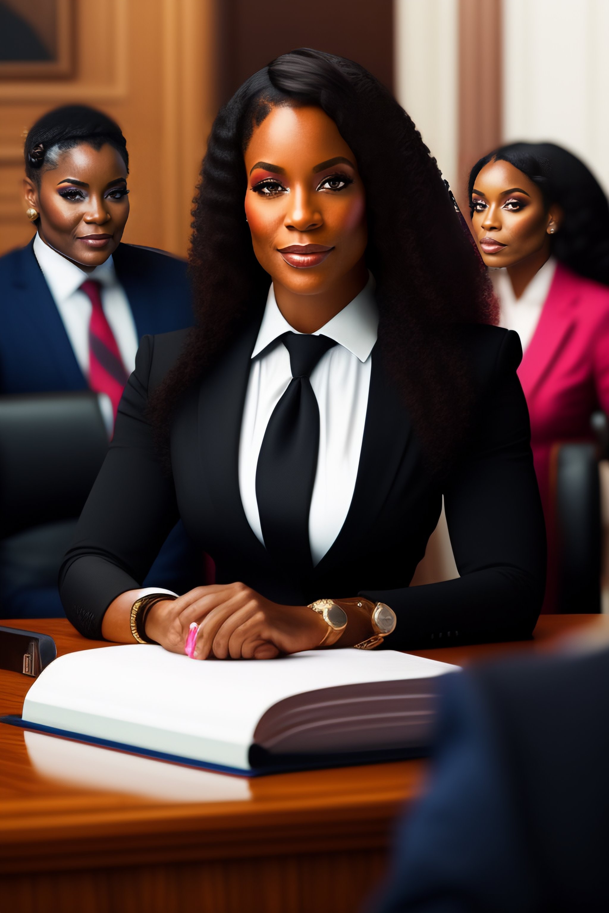 black lawyer in courtroom