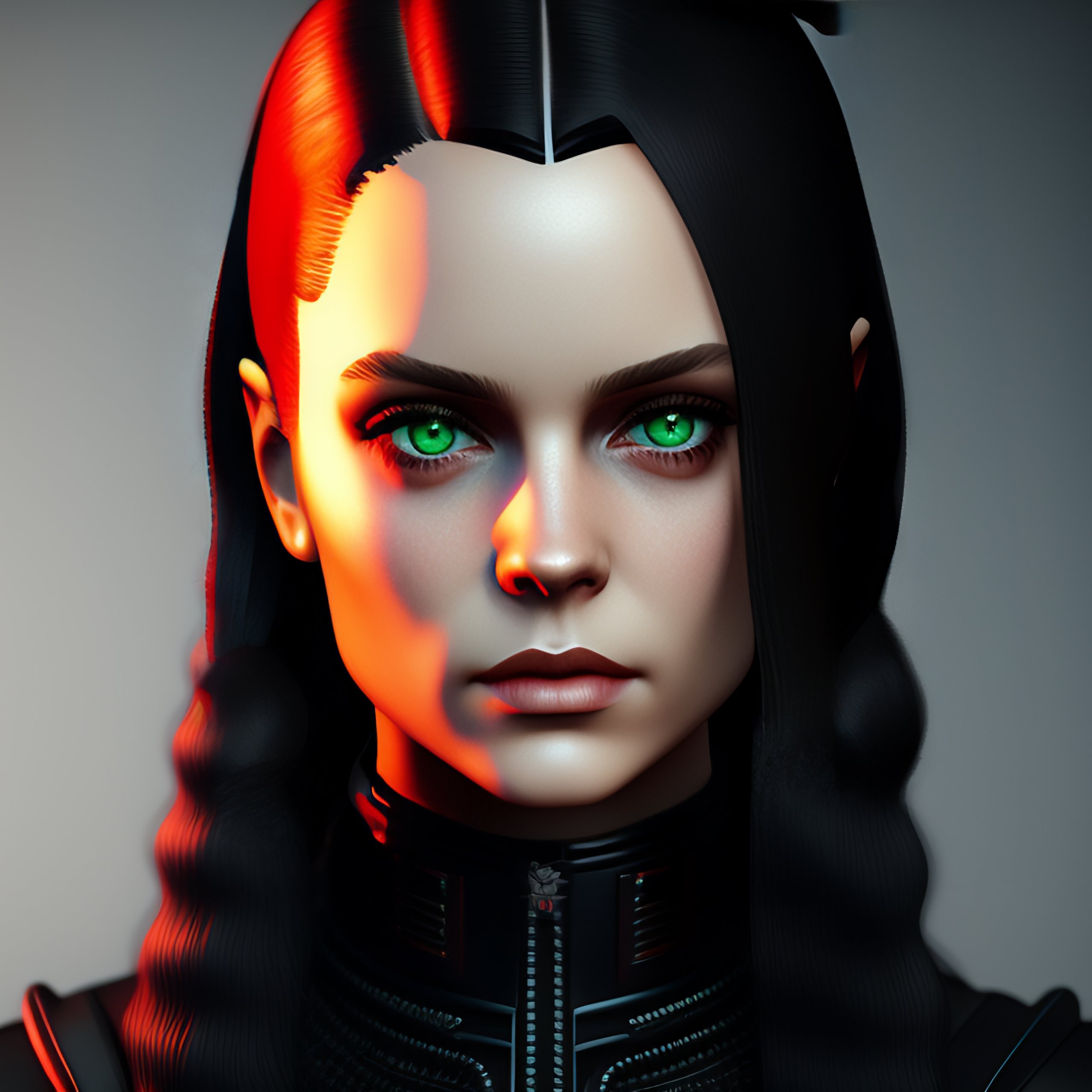 Lexica - Wednesday addams cyberpunk realistic 3d render --q 5 --ar 1:1