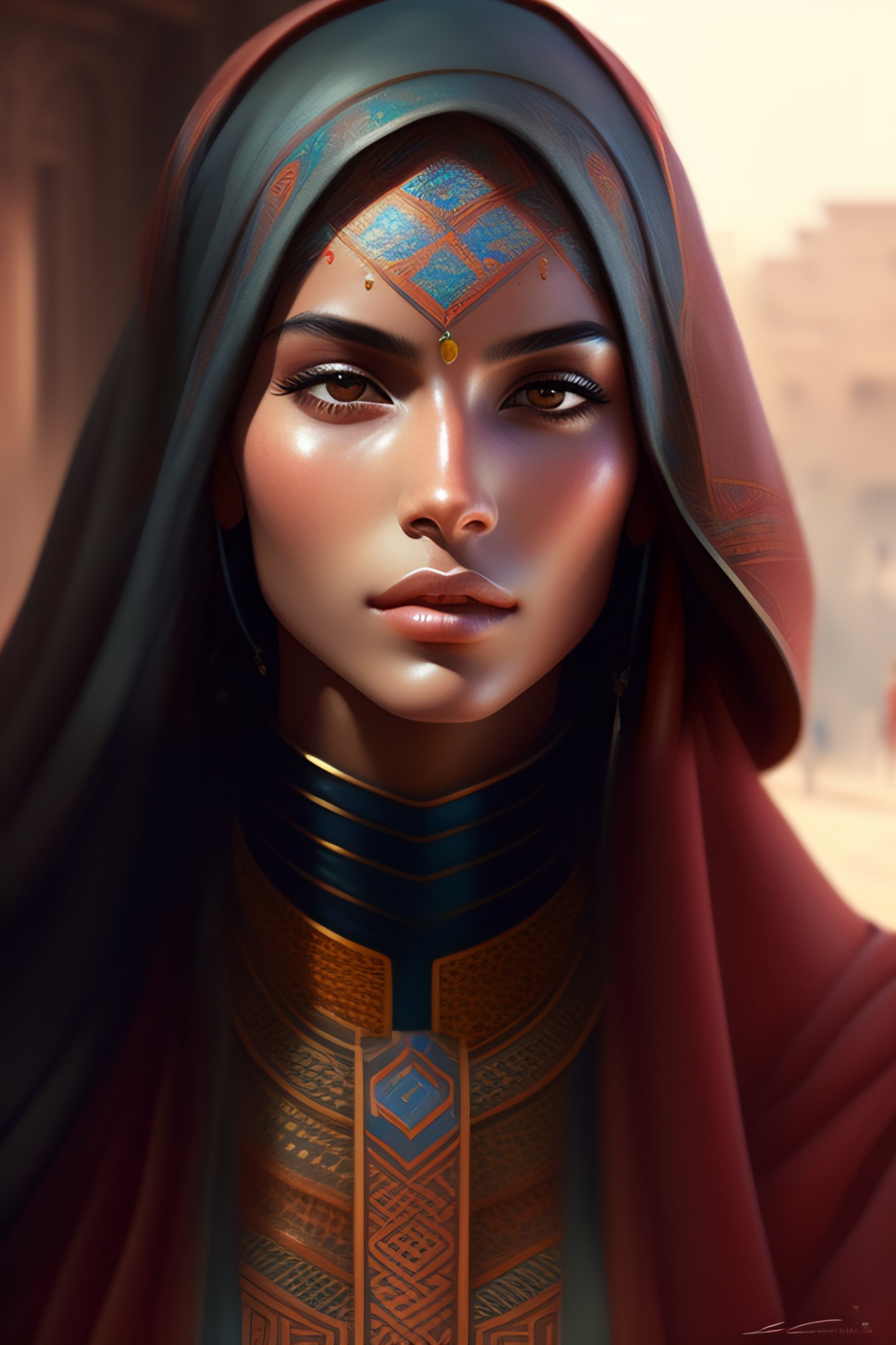 Lexica - Morocan girl robot face, morocco, arabe sexy girl, digital  painting, highly detailed, artstation, sharp focus, illustration, concept  art, ru...