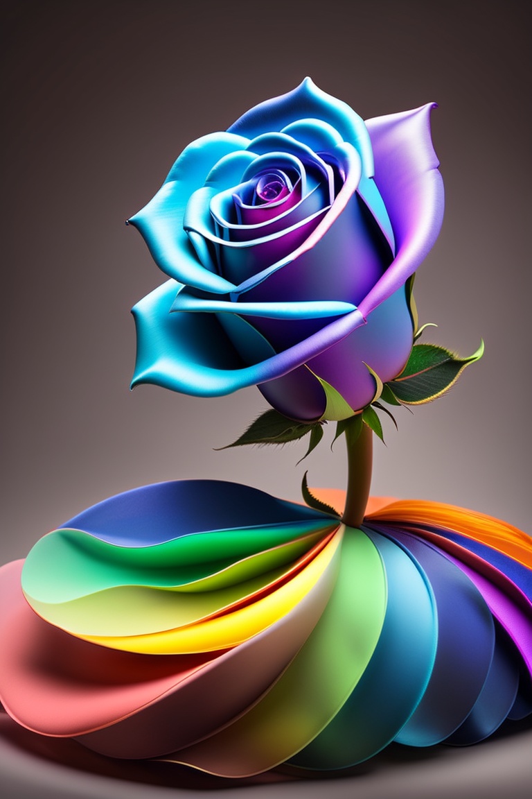Lexica - Rainbow rose,white background,8K,super clarity,