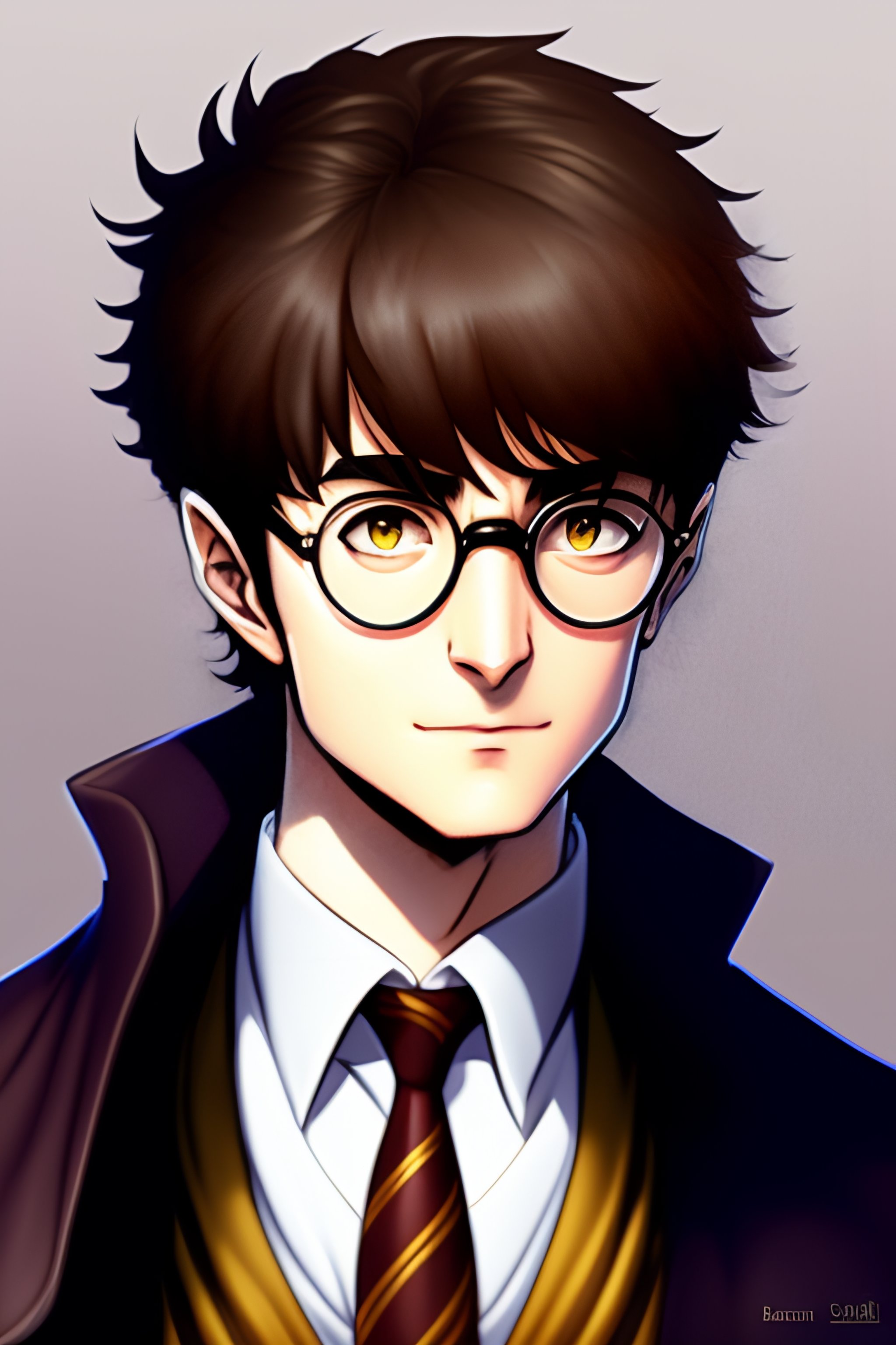 Lexica - Drawing of harry potter as manga character in berserk, digital art