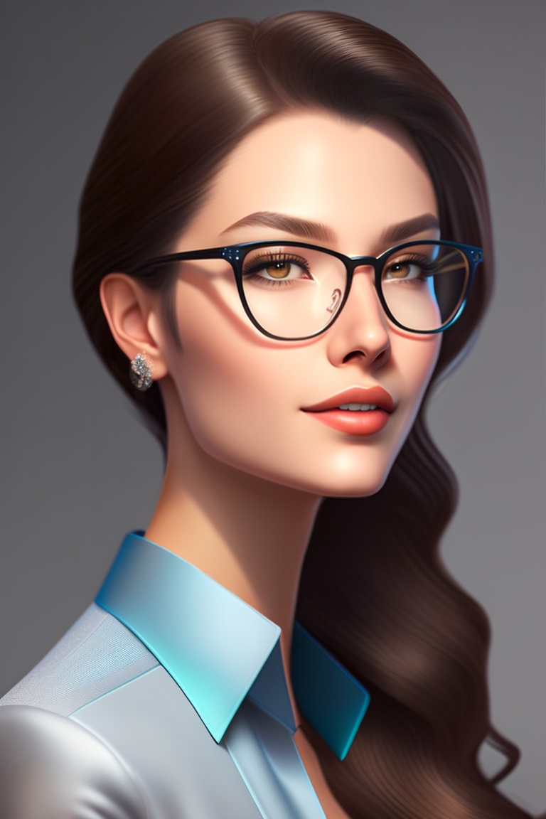 Lexica - Hyper-realistic, modern and elegant woman. Stylish glasses ...