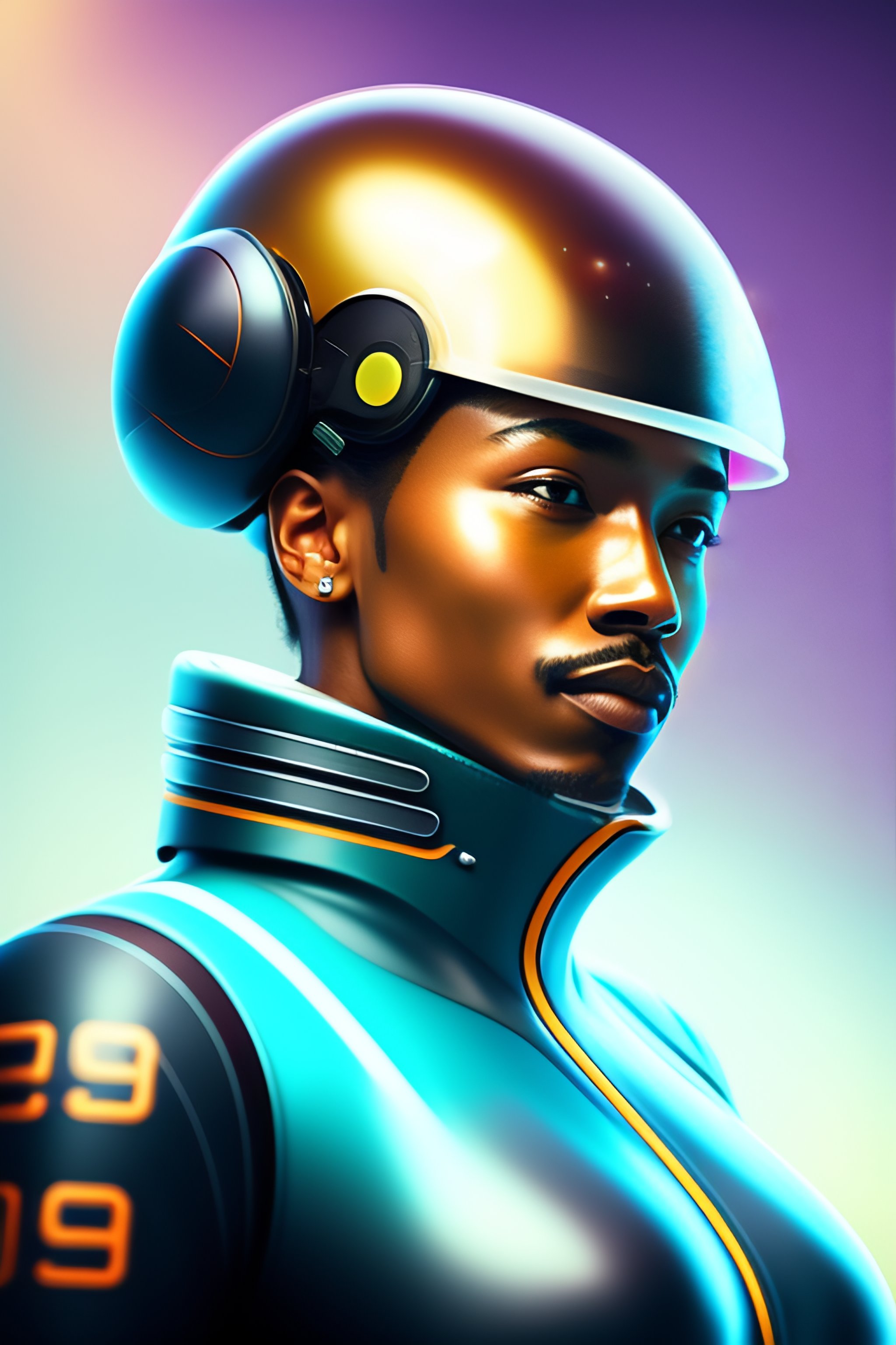 Lexica - Portrait of a futuristic tech geek creature character
