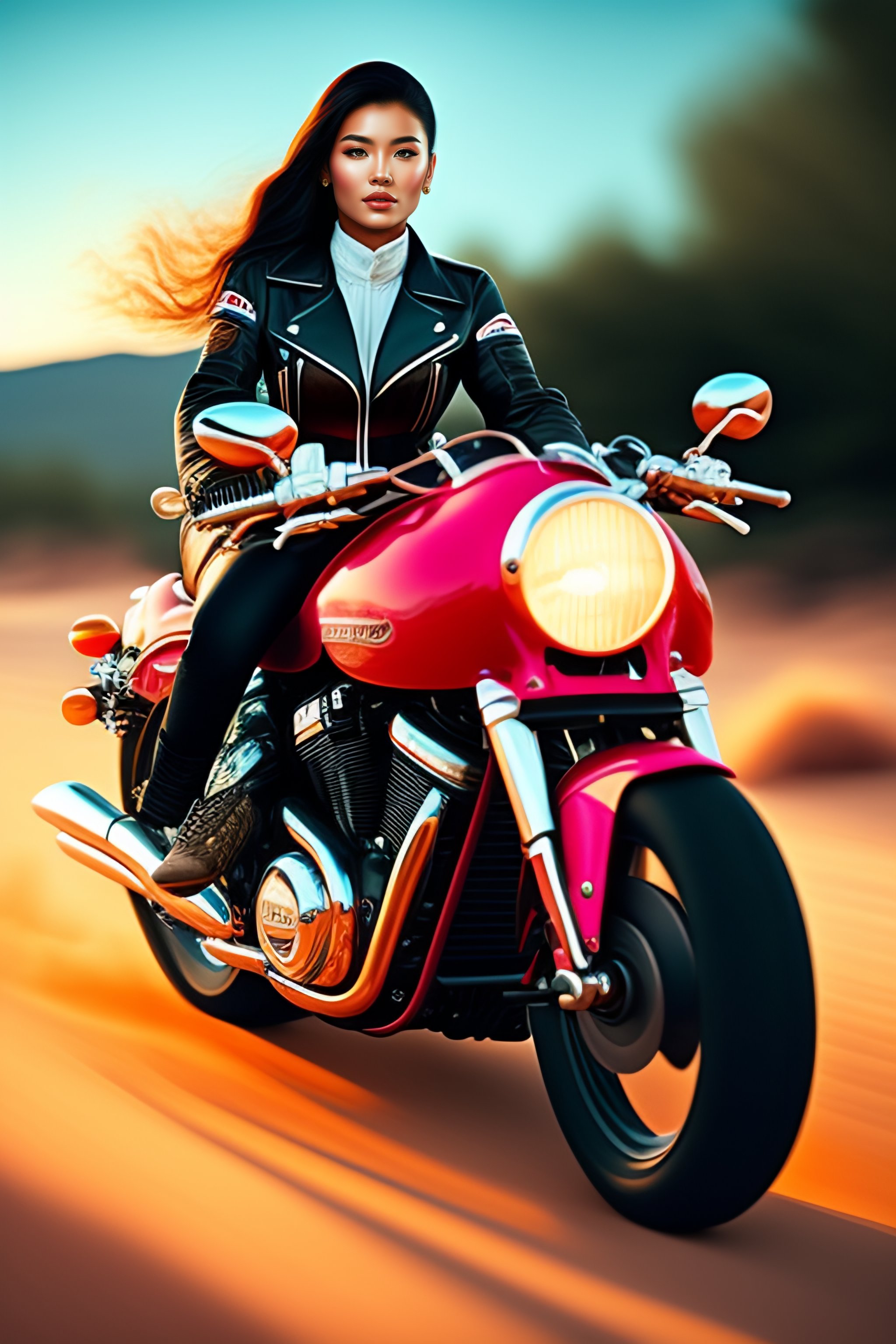 Lexica - A girl to ride a motorcycle