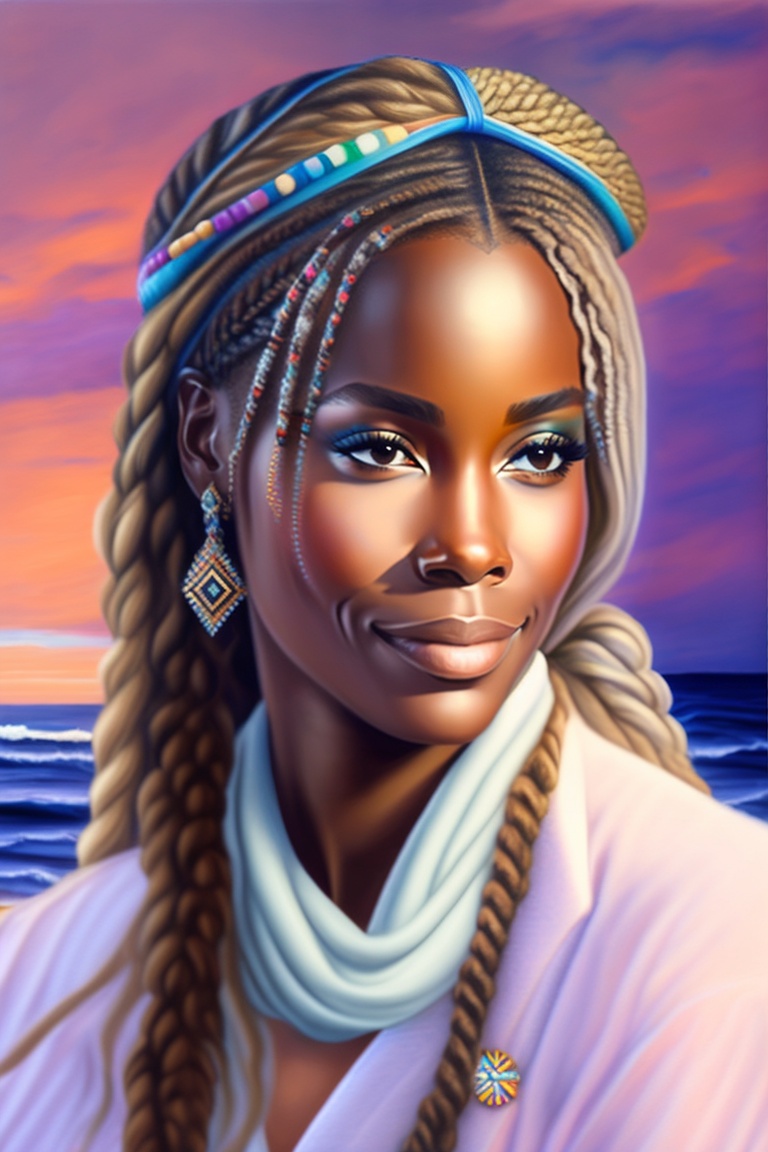 Lexica - Painting: Please paint BO DEREK young with all encompassing braids