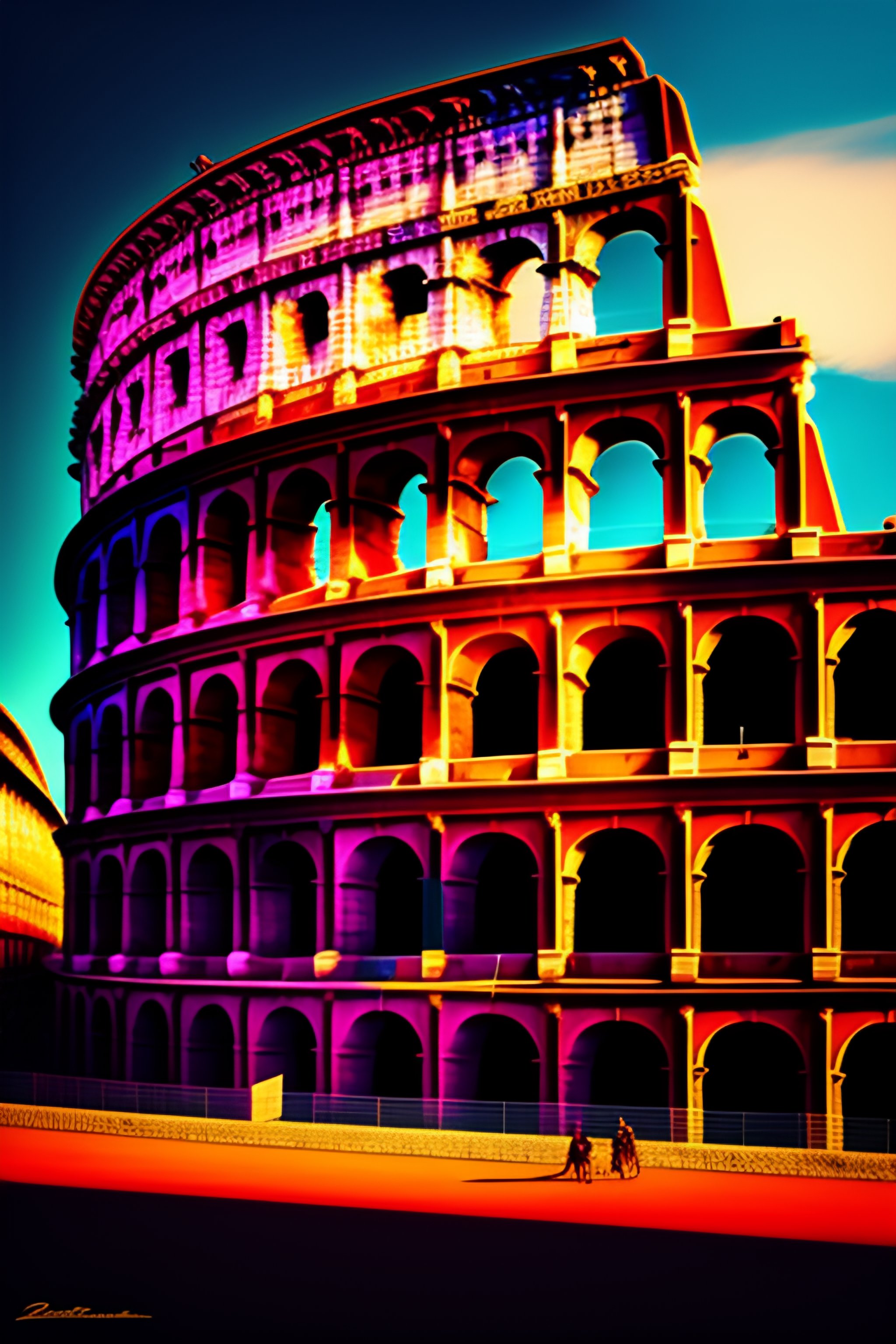 Lexica - Rome coliseum by goodhall, use of dark tones, bold colors ...