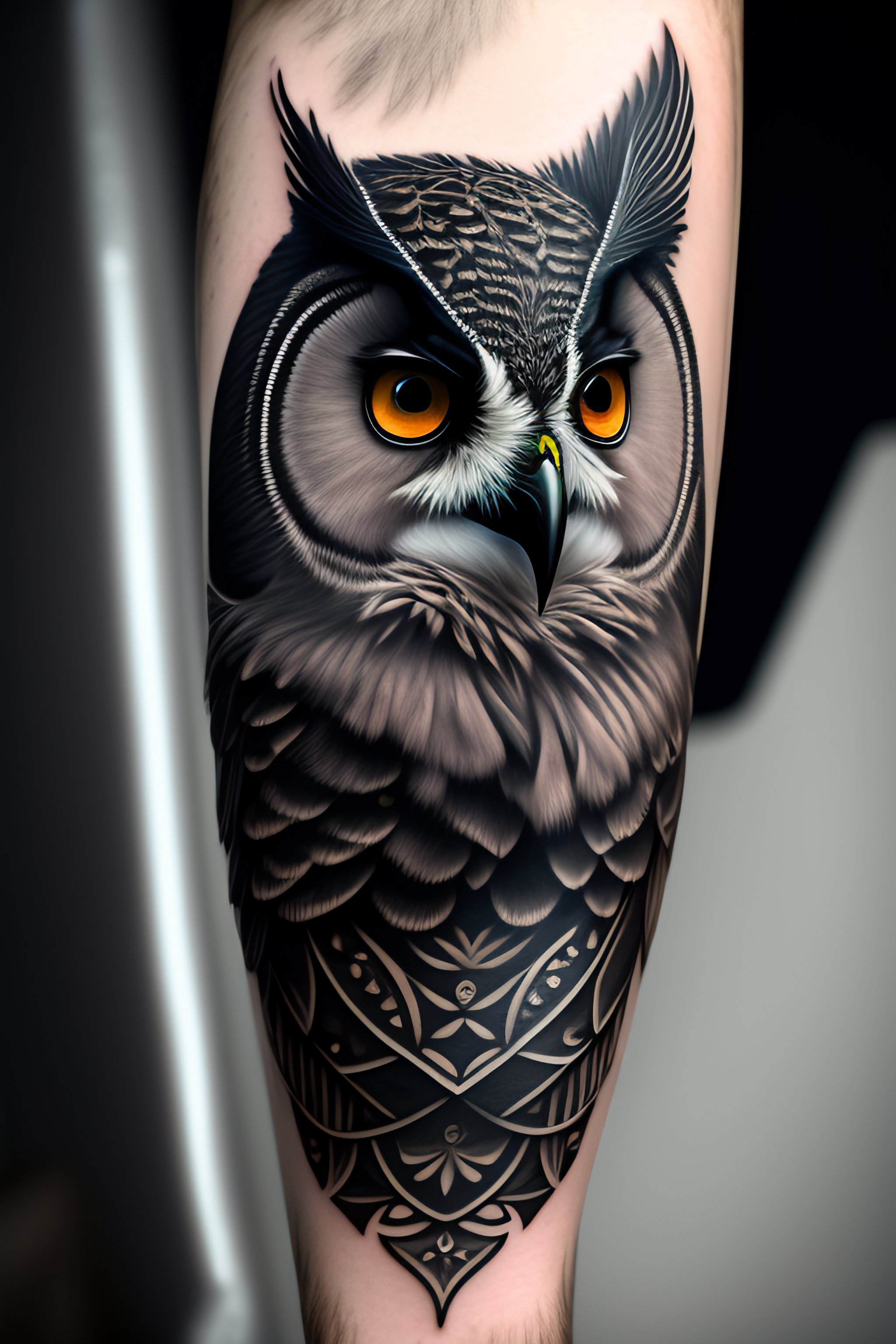 black and grey forearm tattoos