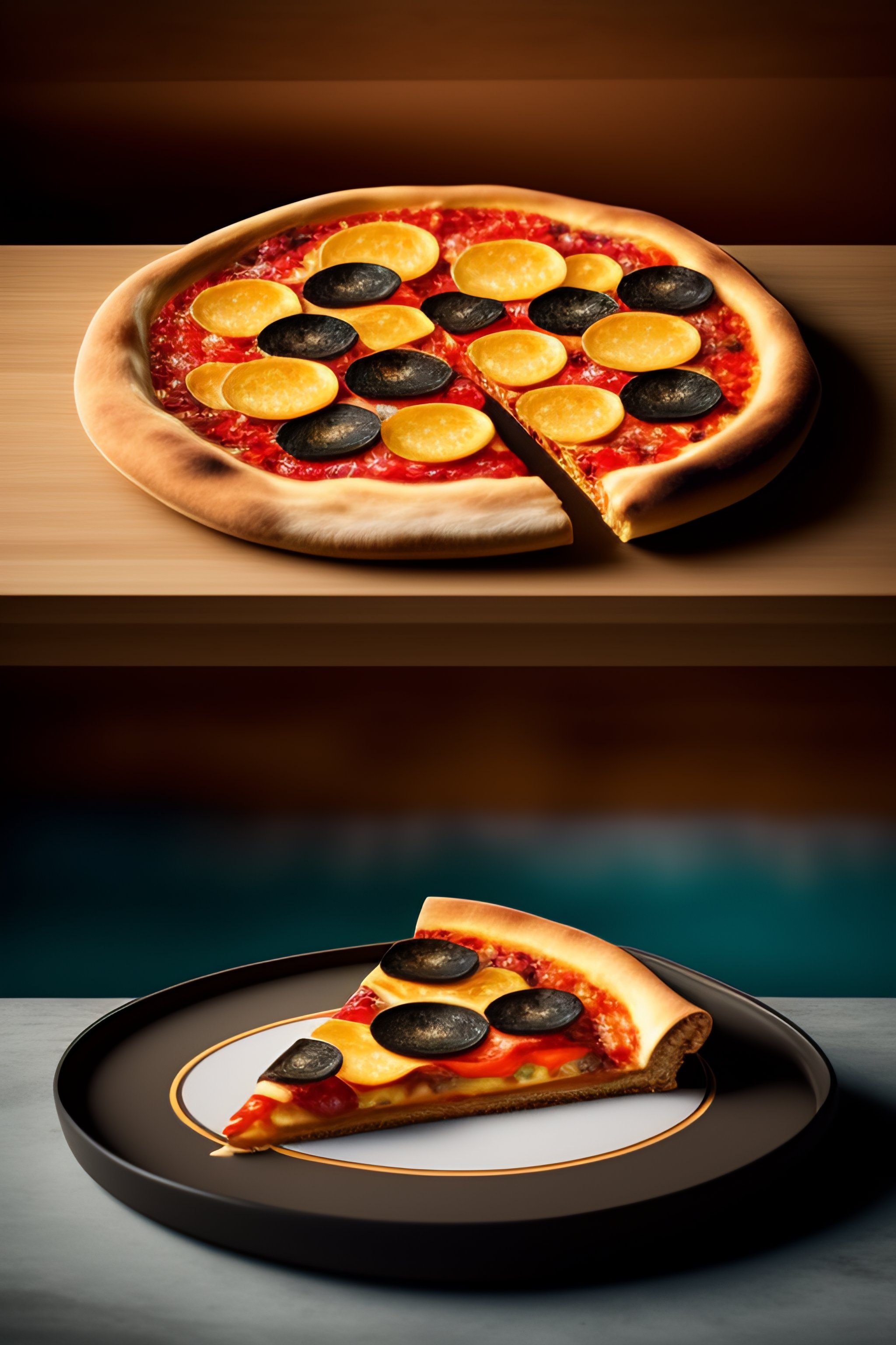 Lexica - Pizza Fußball Tor Picasso