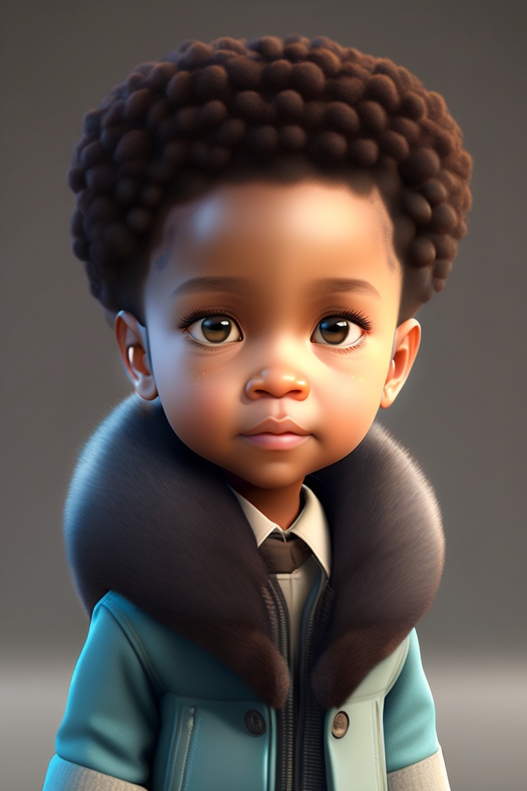 Lexica - A child CGI character, face front, HD in quality, full body ...
