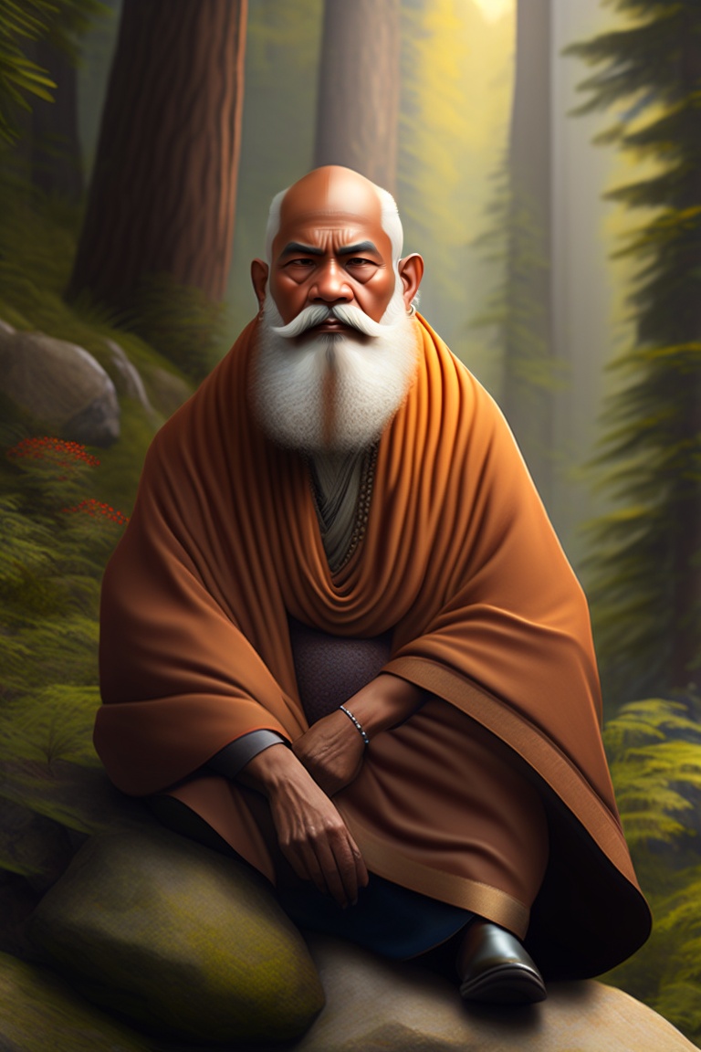 Lexica - A simple baba sitting on mountain forest, ultra smooth, hyper ...