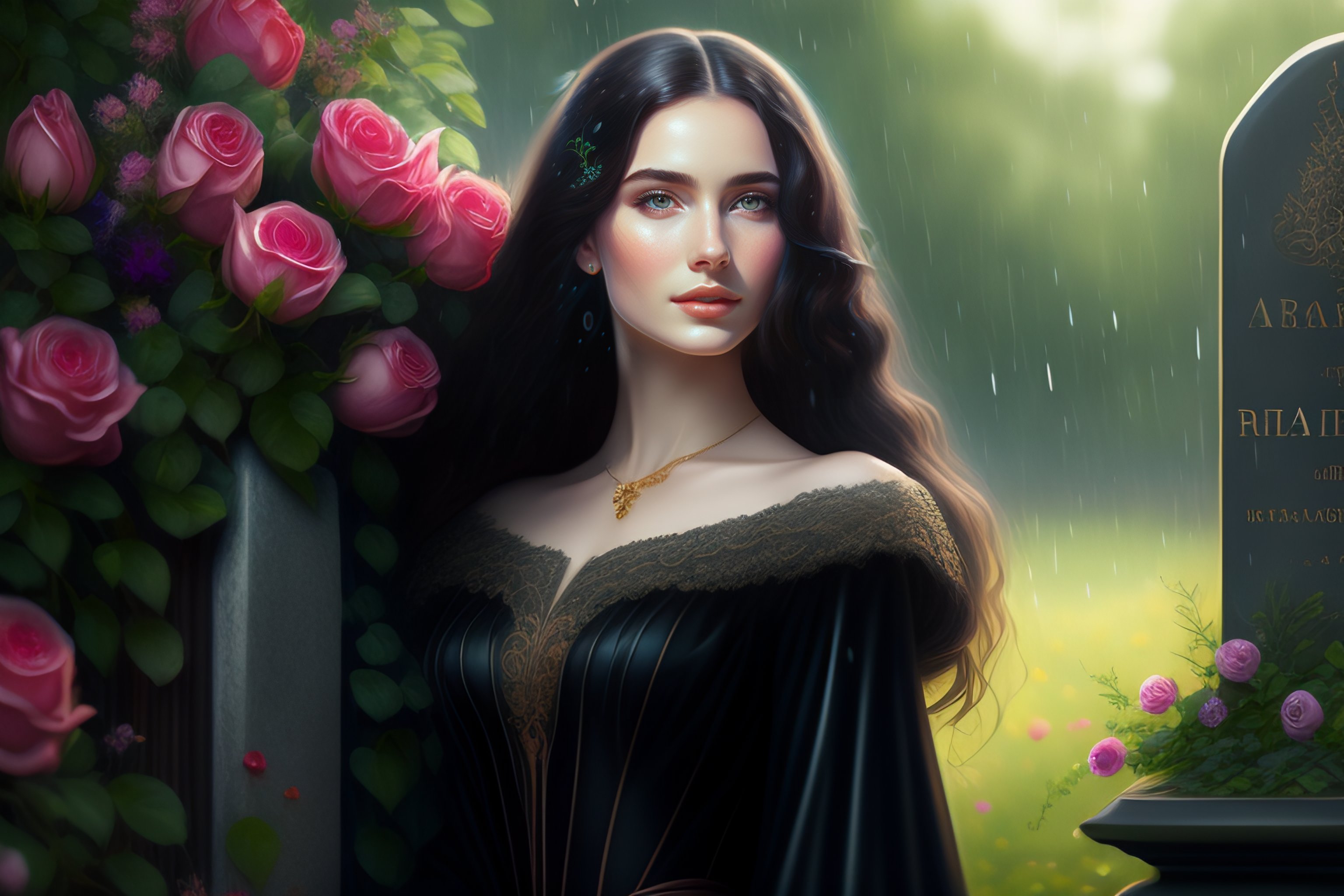 Lexica - Beautiful detailed portrait of a young elegant woman with long ...