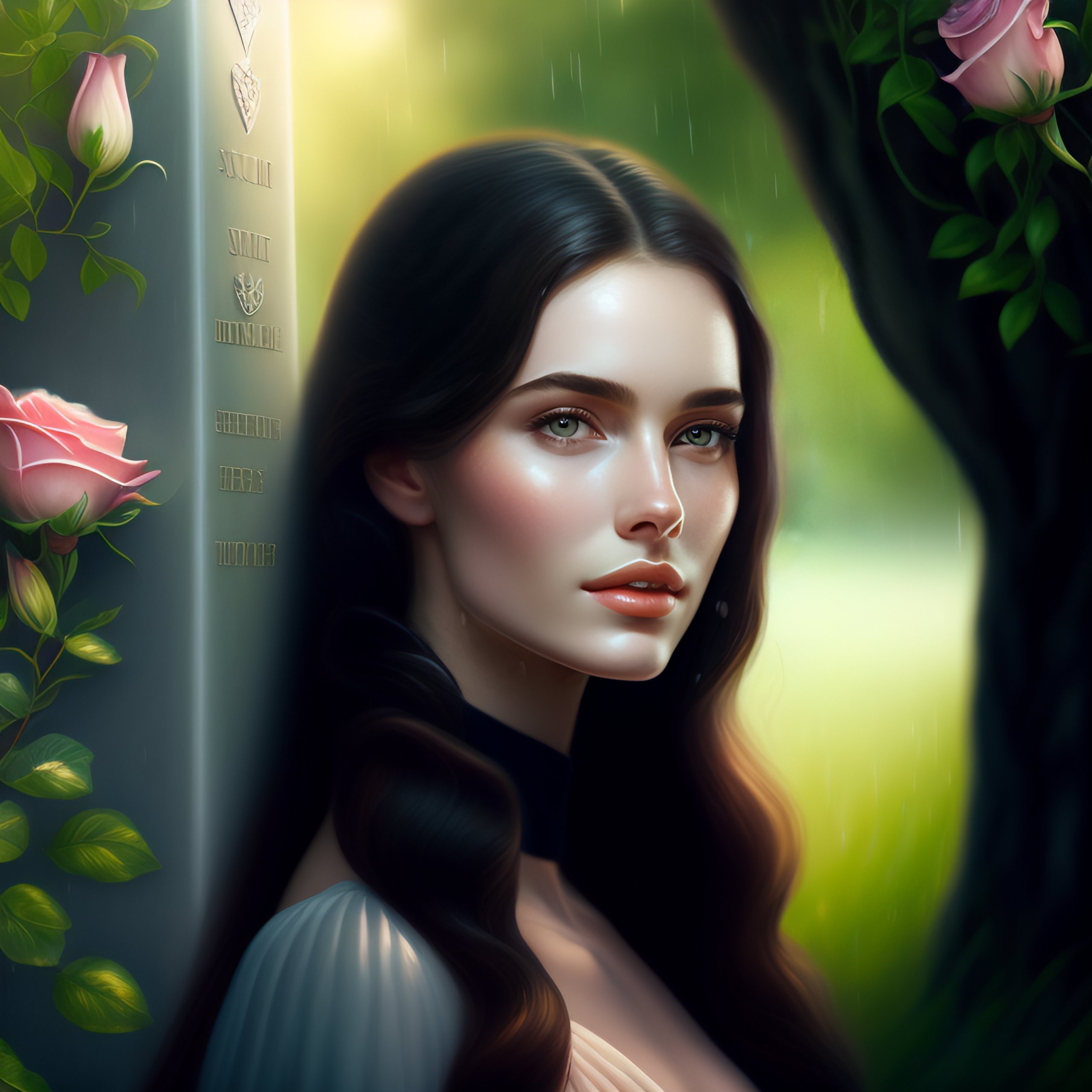 Lexica - Beautiful detailed portrait of a young woman with long dark ...