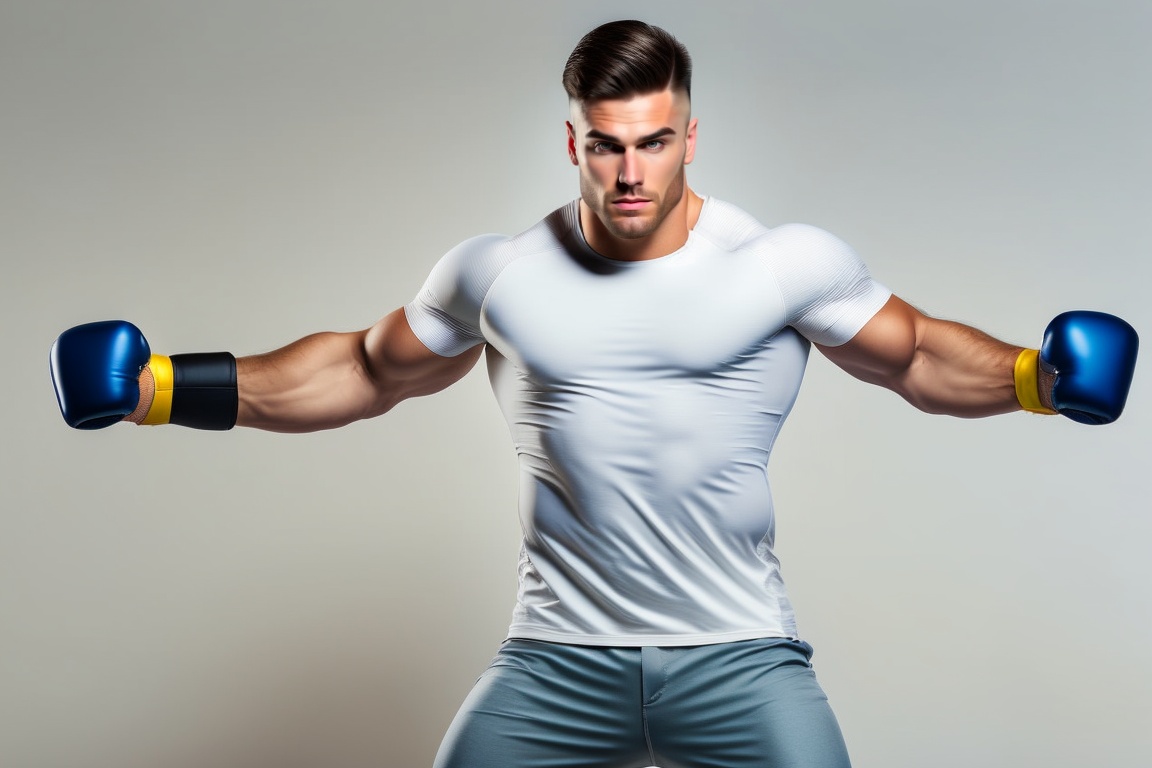 Lexica Man with multiple arms, showing hands ready to fight, full