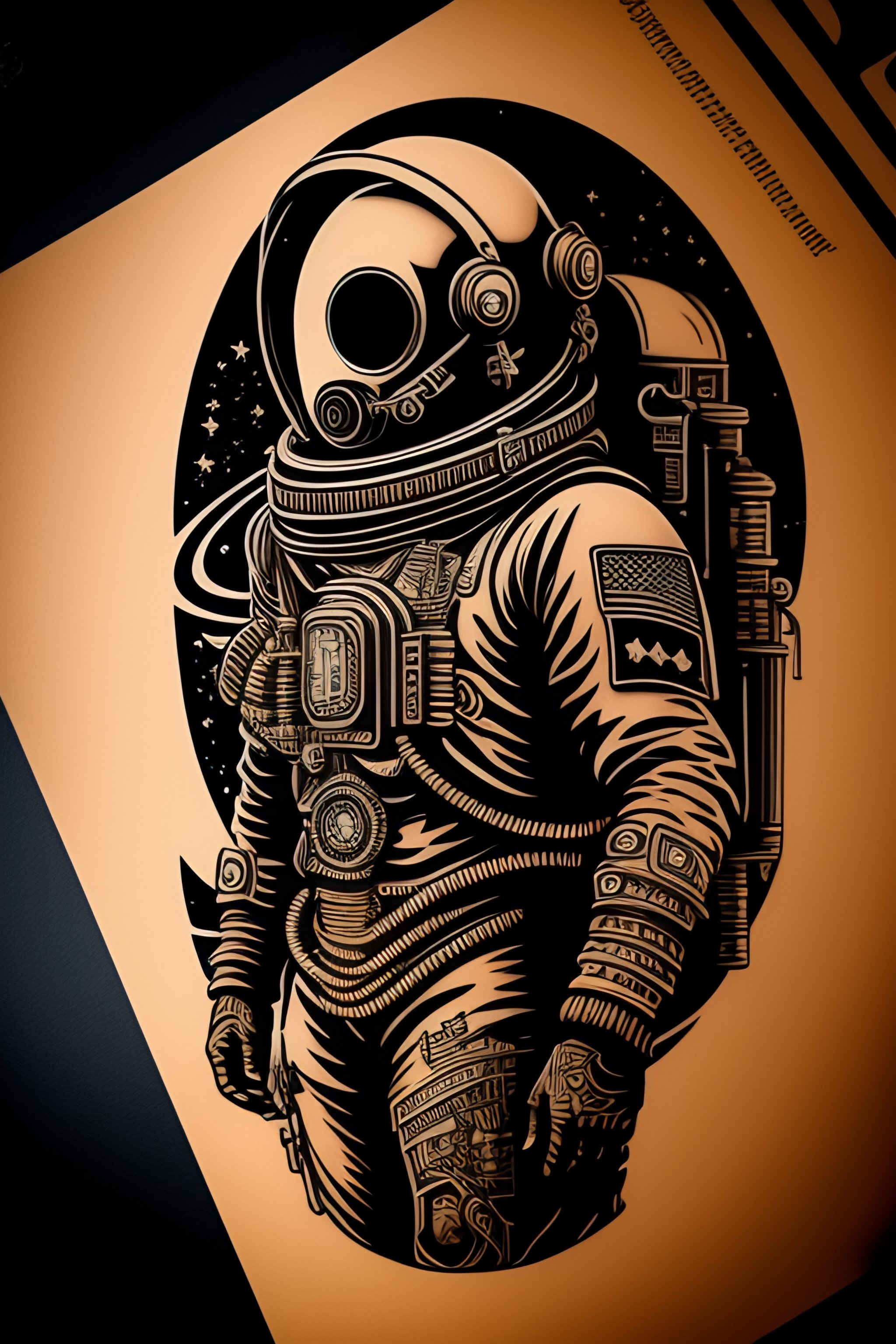astronaut stencil