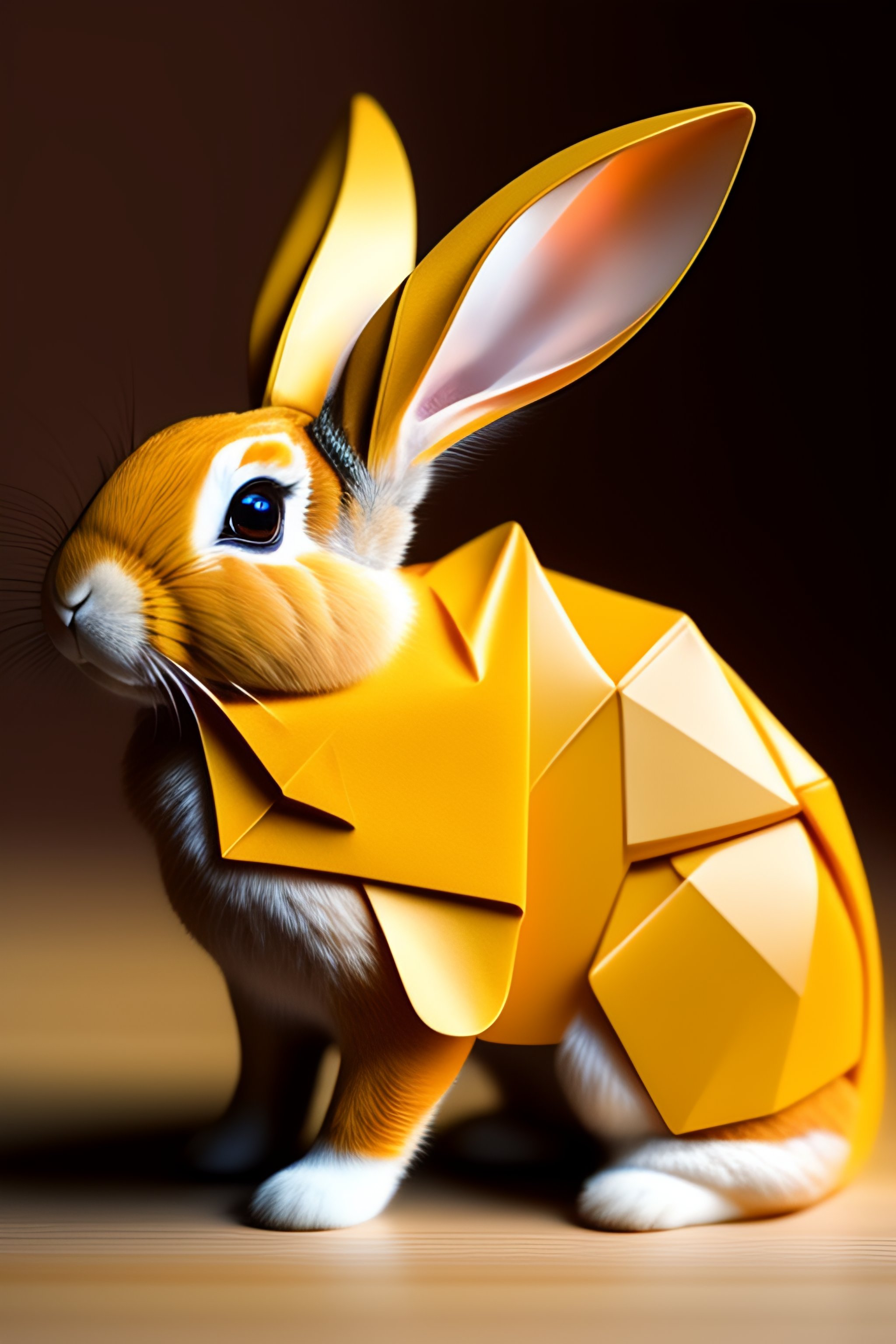 Lexica - Rabbit made of Origami, paper style, 4k, hd, realistic, beautiful