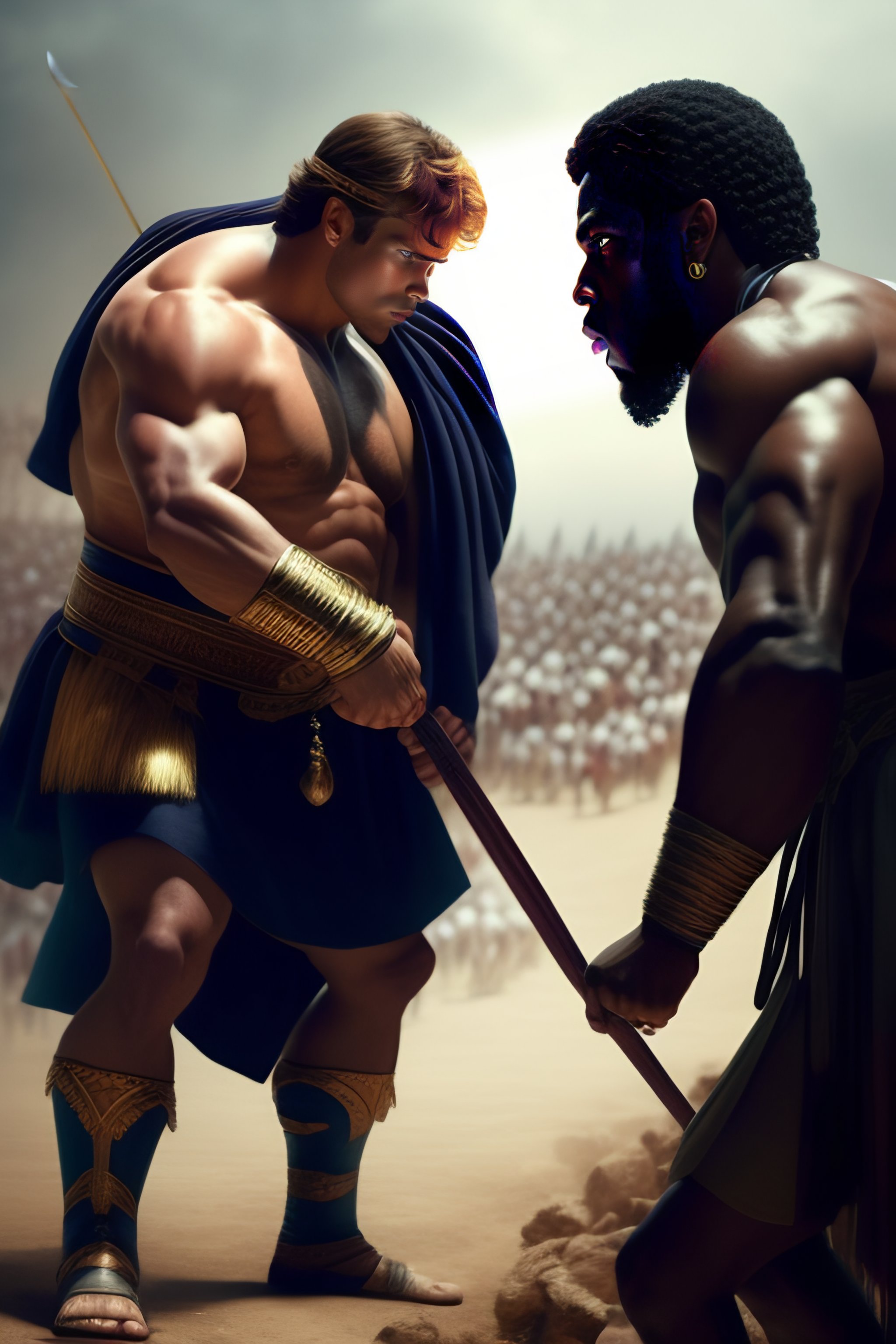 Lexica - David fighting against Goliath, biblical battle. David is a ...