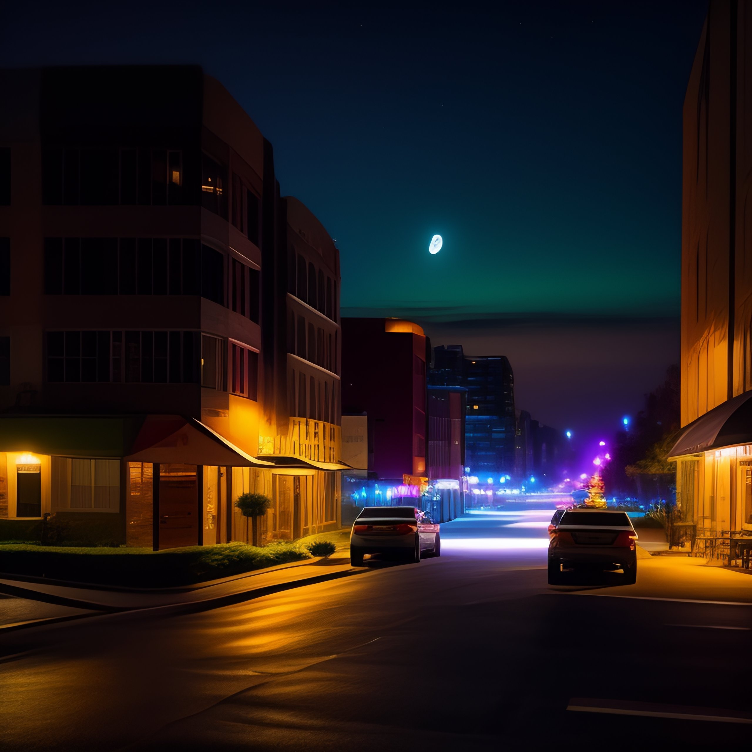Lexica - Urban neighborhood at night