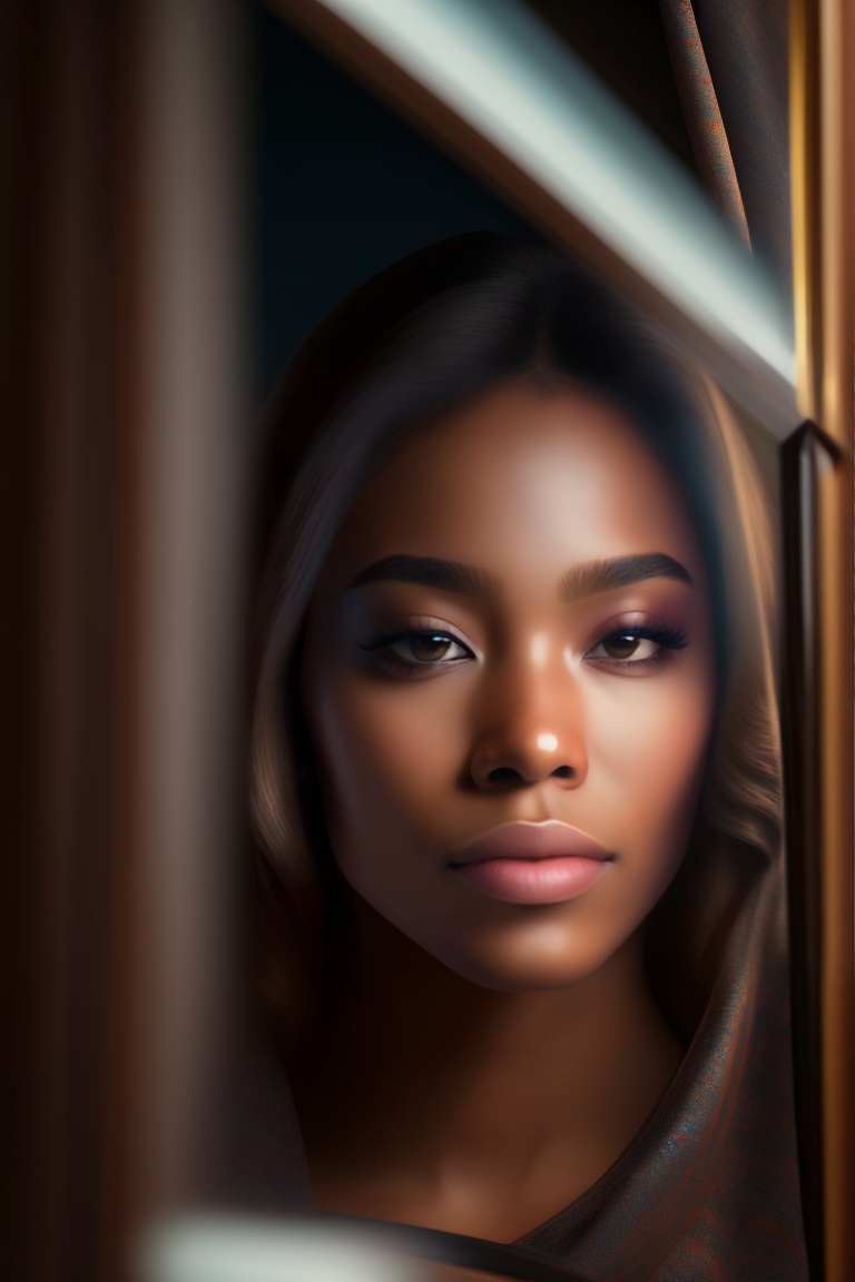 Lexica - Person looking at themselves in the mirror, with determination ...