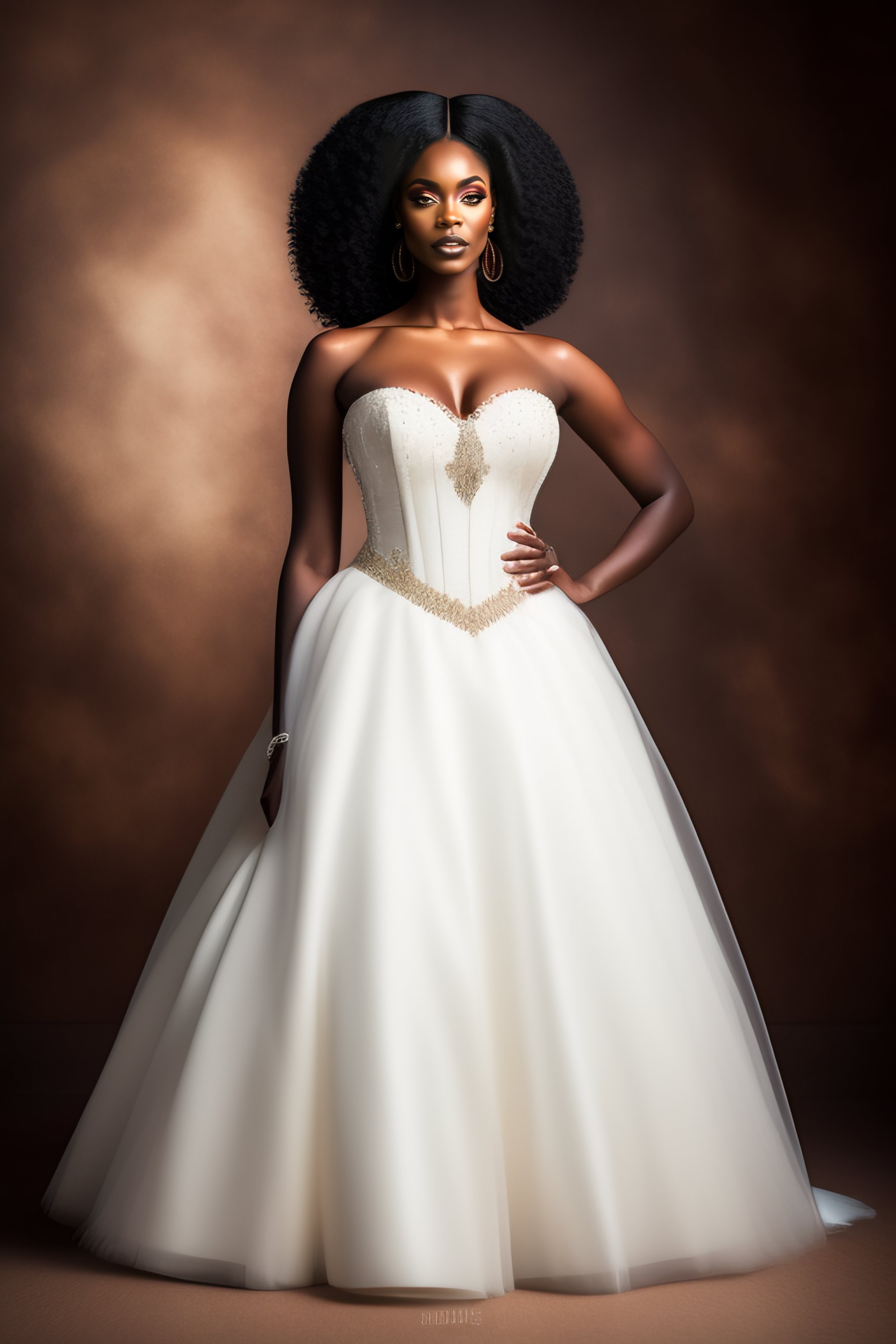 Wedding dress best sale for dark skin