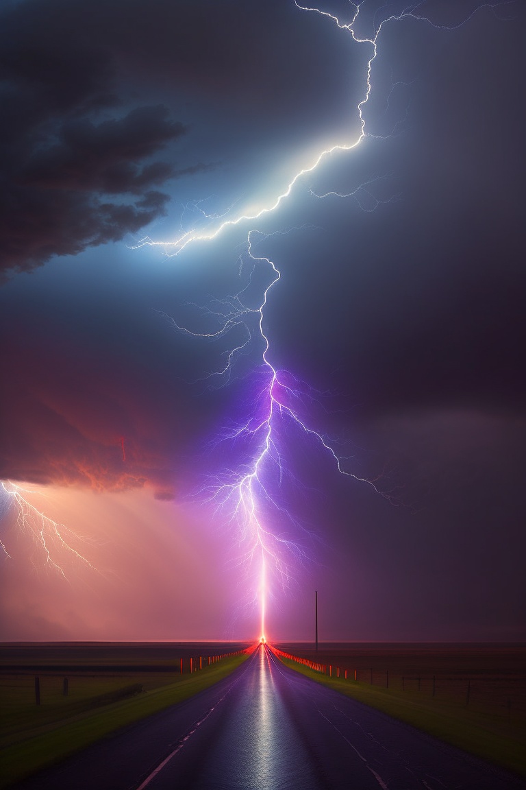 Lexica - Realistic coloured image is satan coming down during rainy ...
