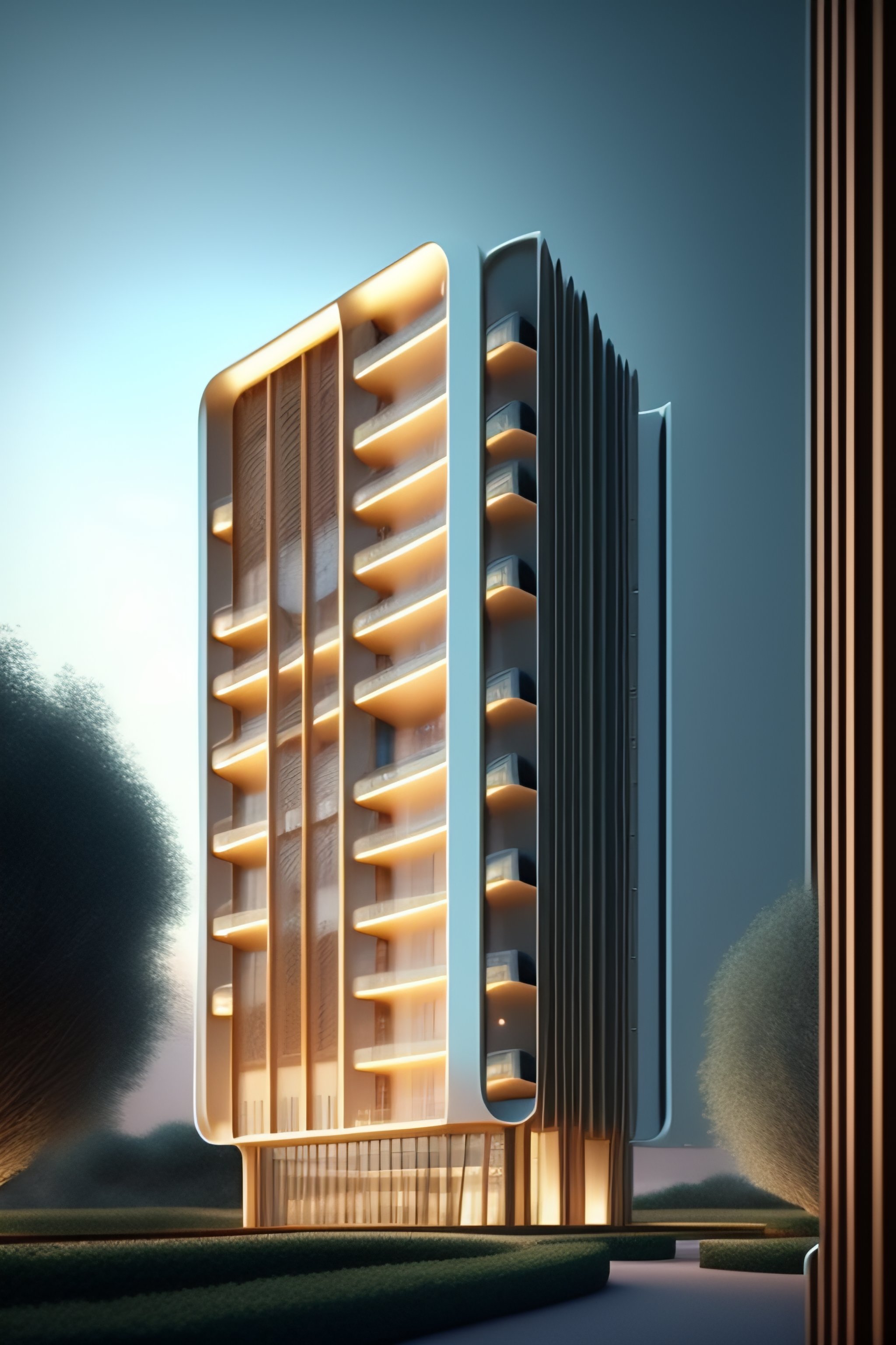 Lexica - New architecture that becomes popular in 2050 FOR hotels and ...