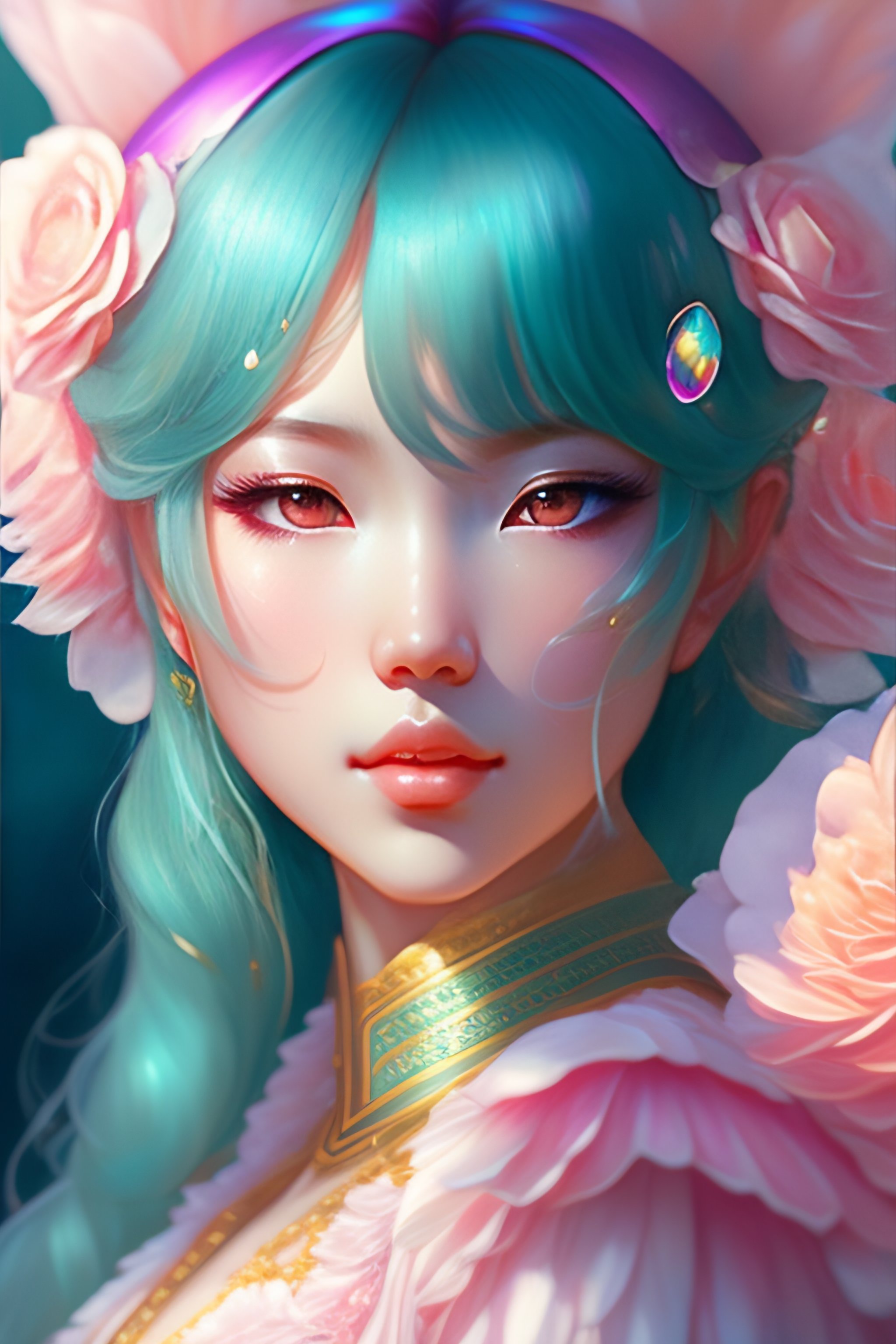 Lexica - Portrait of hatsune miku, dreamy and ethereal, expressive pose ...