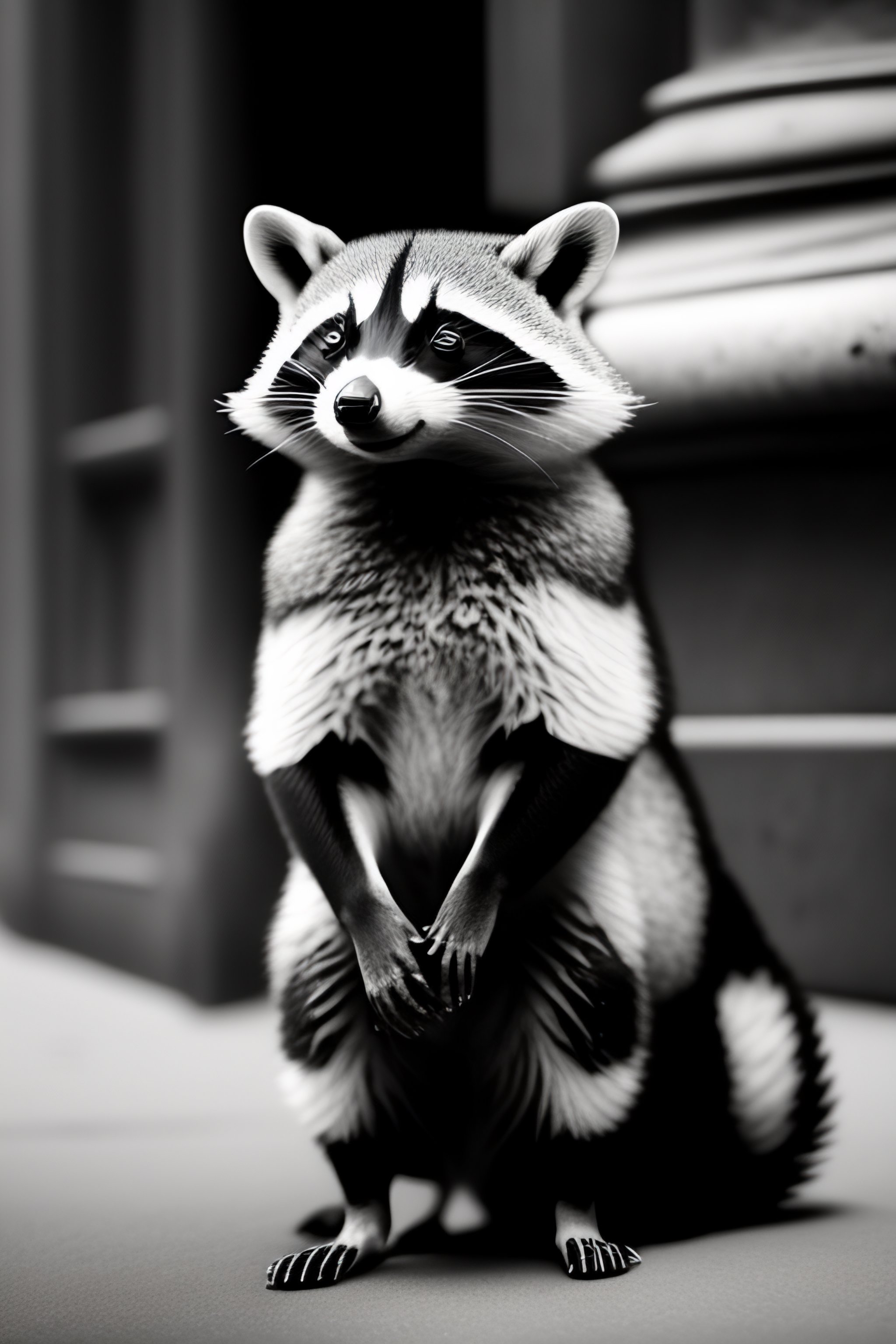 Lexica - Sly racoon in 1920 Paris