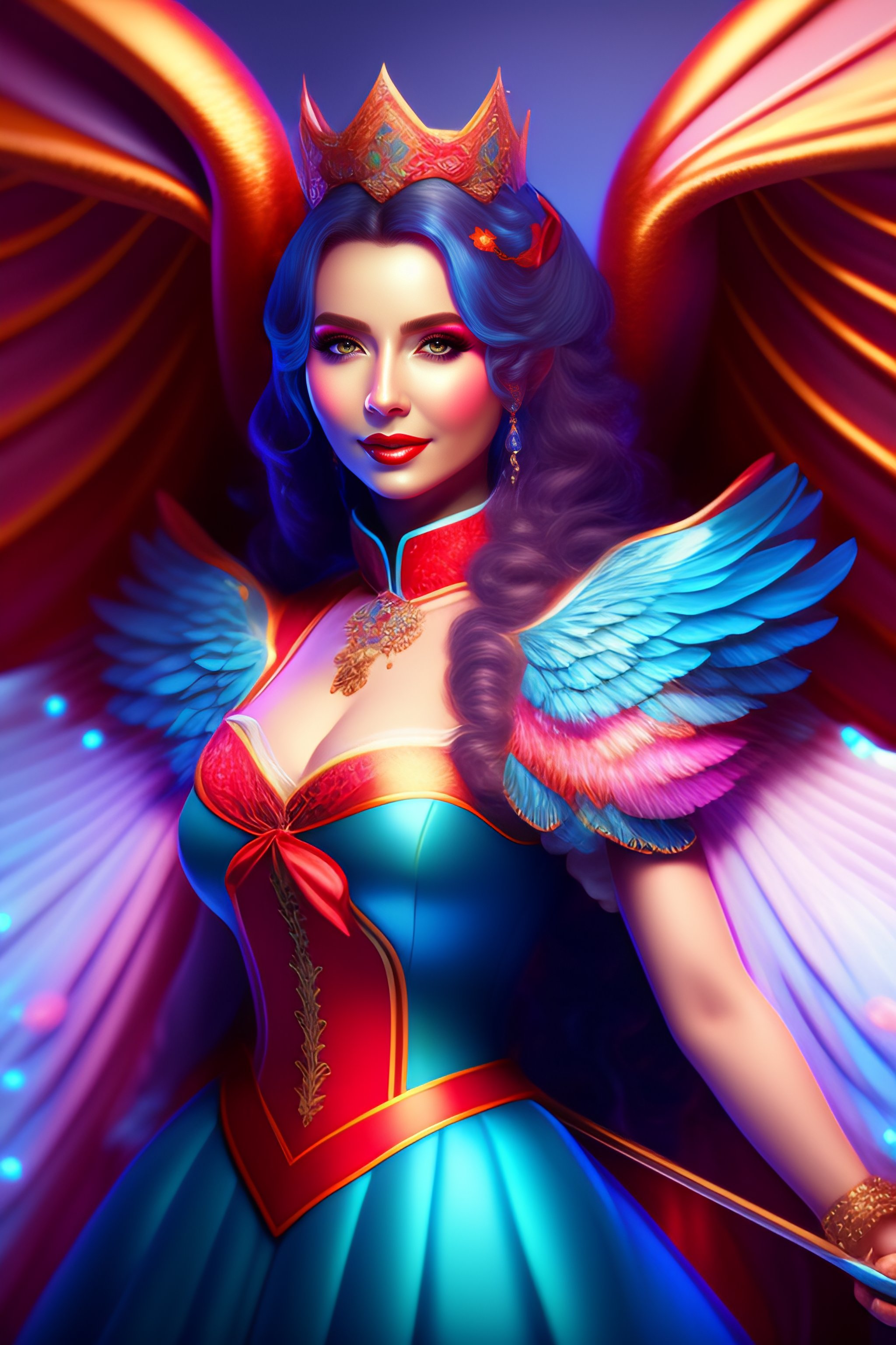 Lexica - Dynamic epic portrait of an +happy female dragon+ in Pastels ...