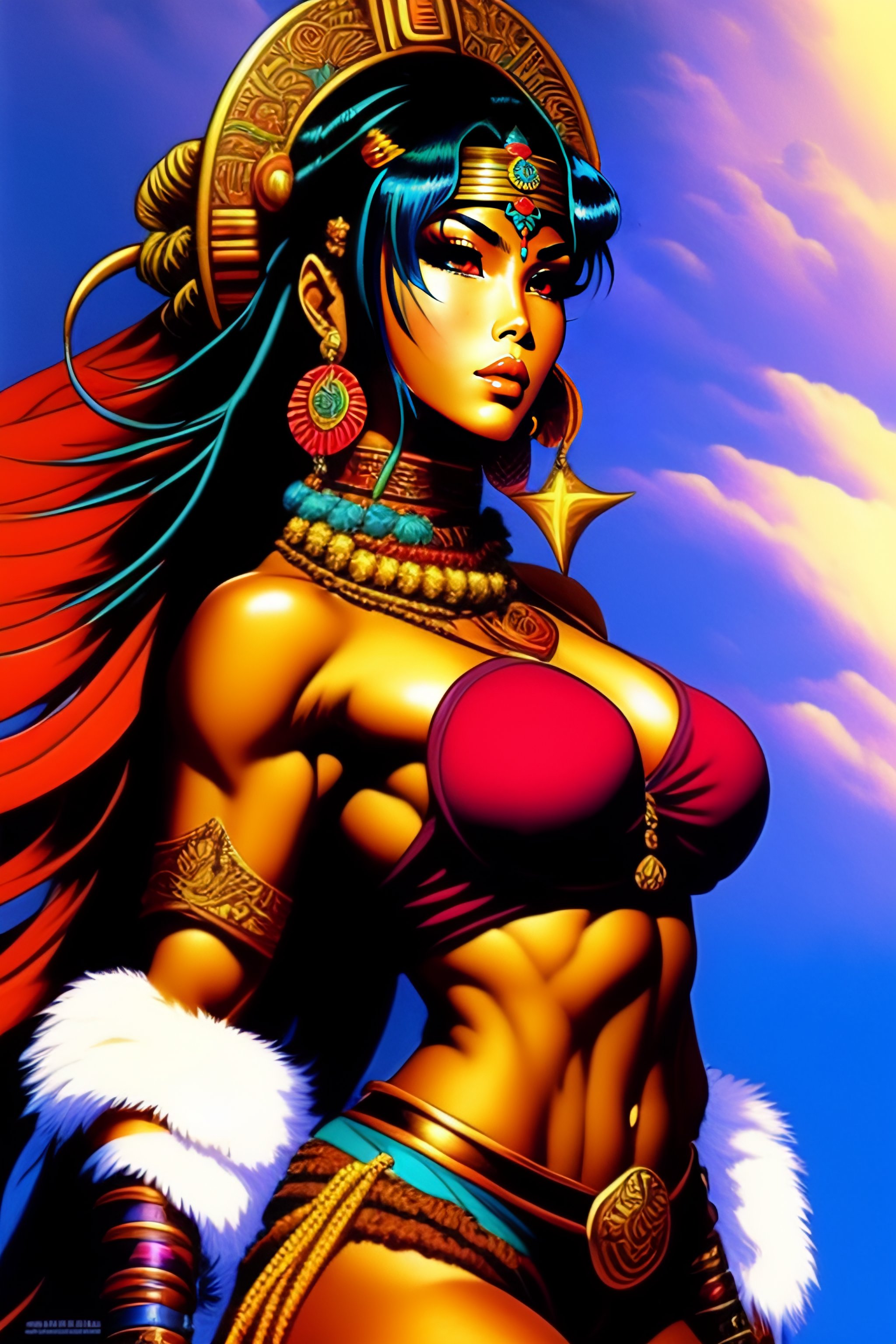 Lexica Vintage 80s Anime Style Beautiful Warrior Princess Full Body