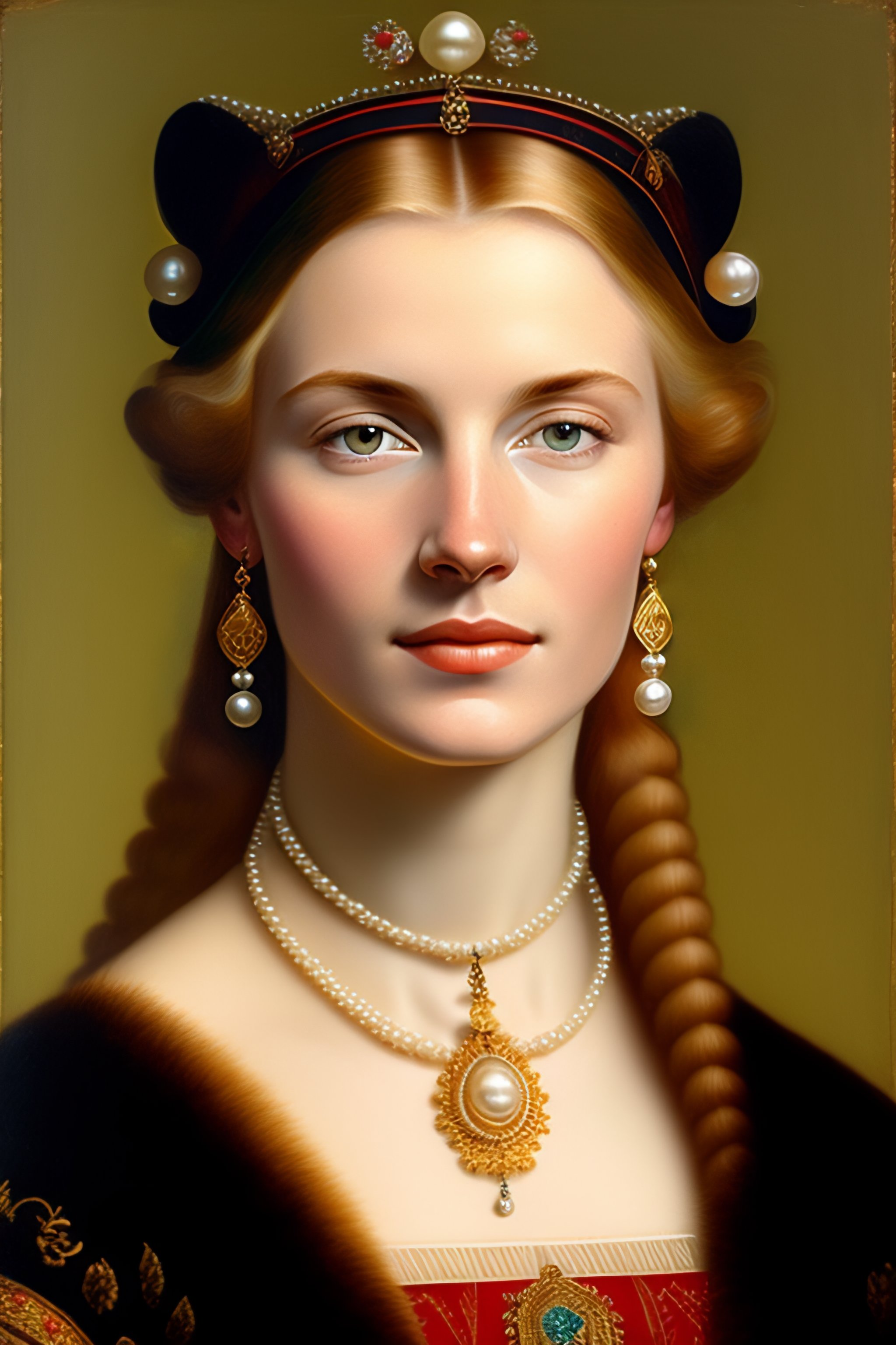 Lexica - 16th century portrait of a blonde haired woman wearing a pearl ...