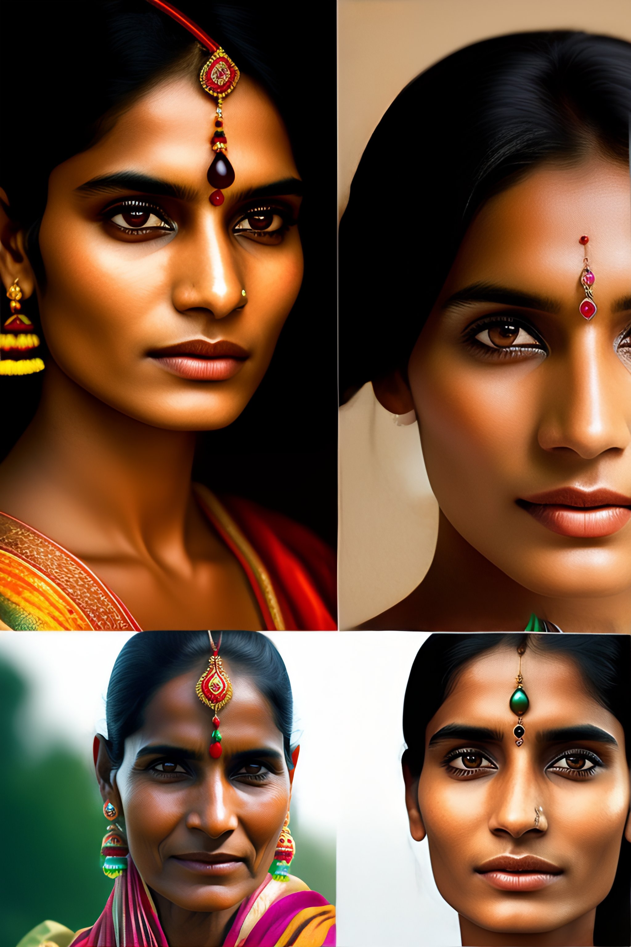 Lexica - Indian women with tradioanl wear having white skin tone with ...