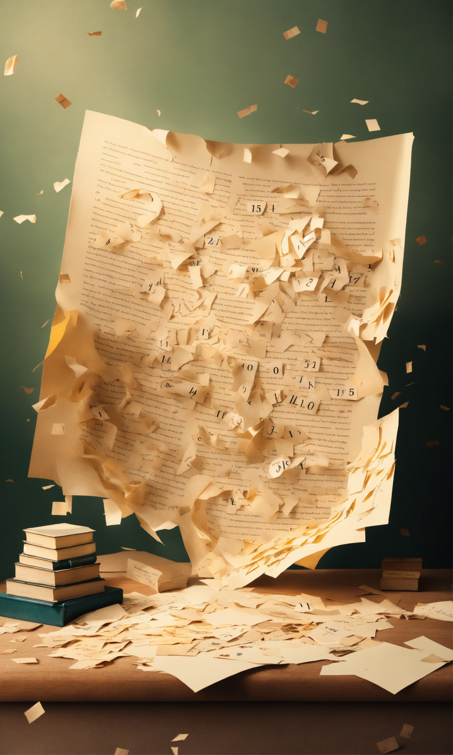 Lexica Create an image of a piece of paper with letters and numbers