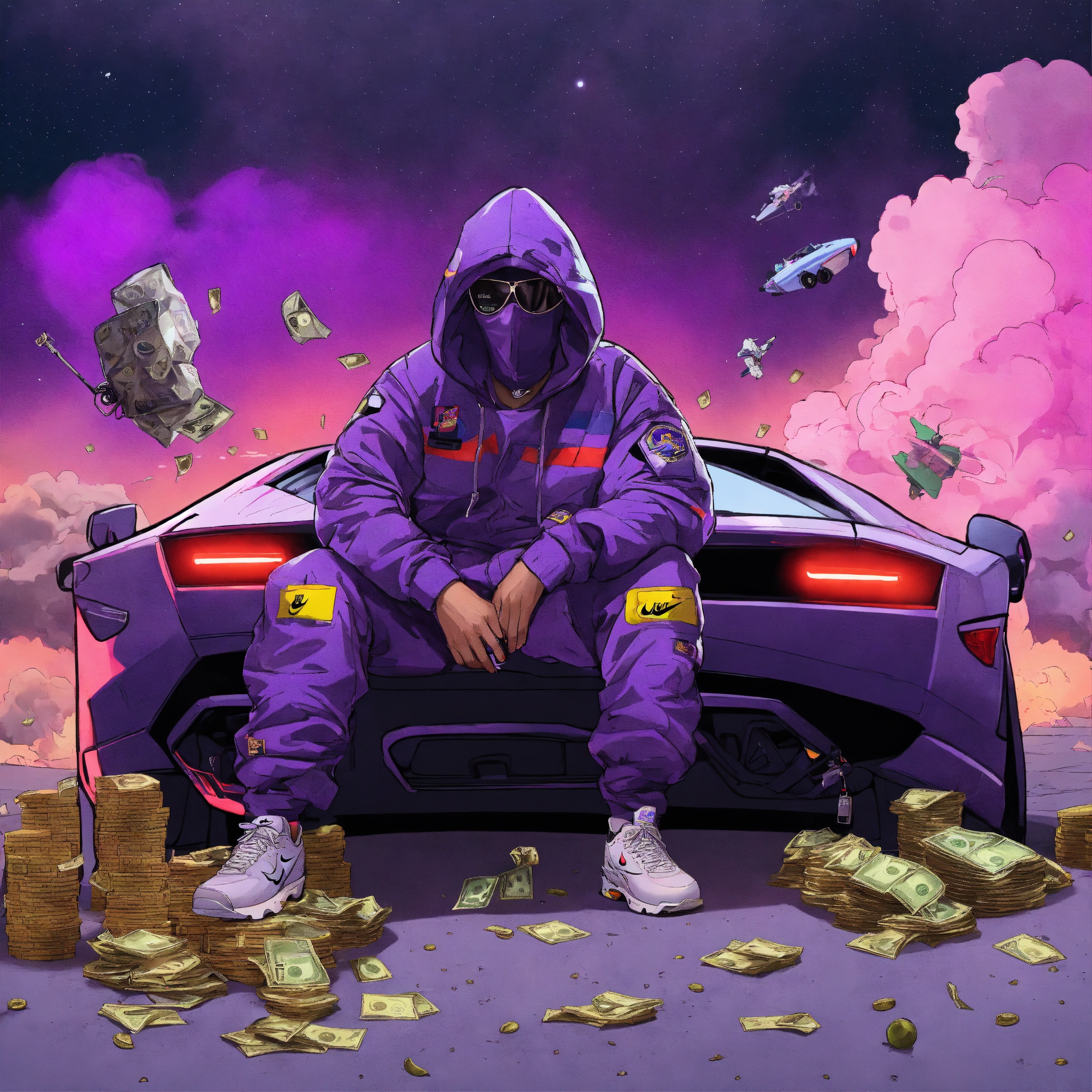 Lexica - Criminal, german rapper, covered face, baggy pants, nike air ...
