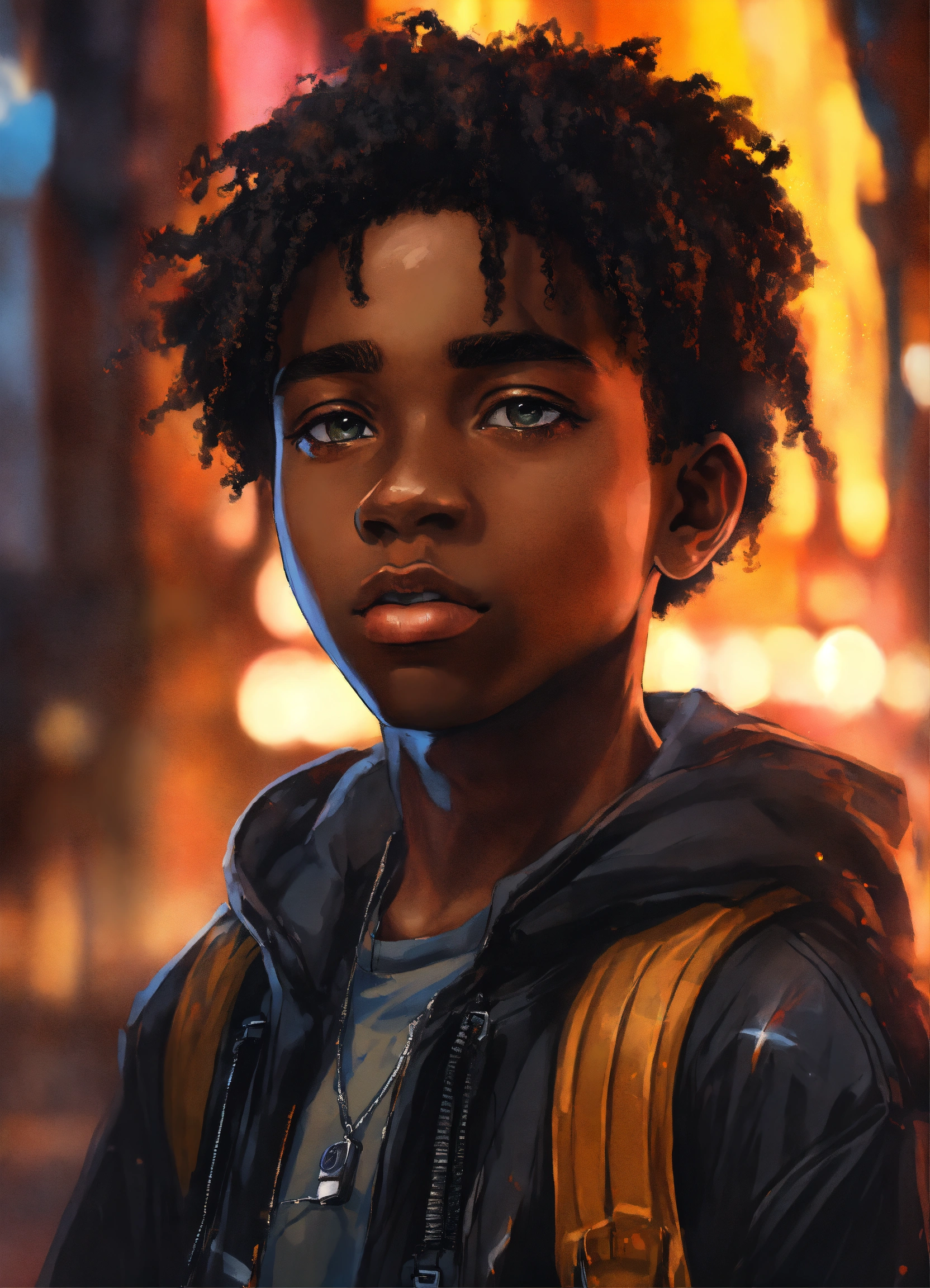 Lexica - Highly detailed portrait of african american young boy 13 ...