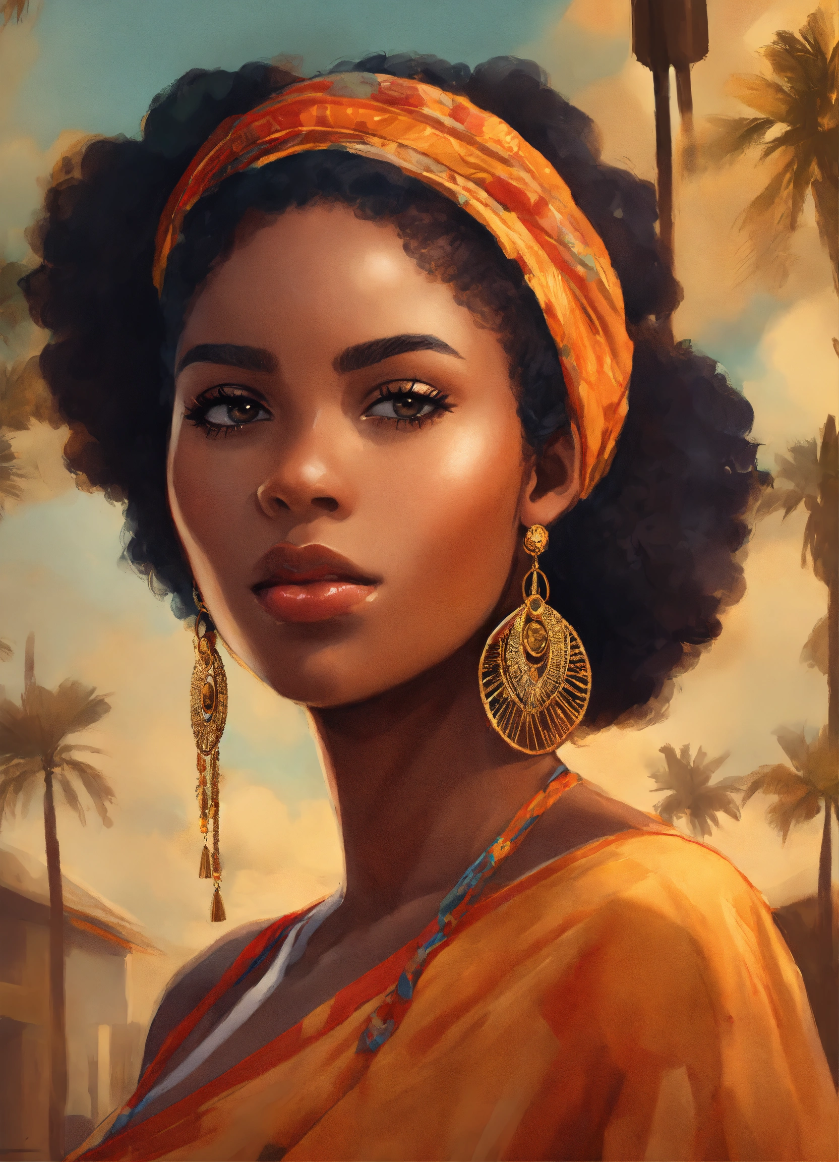 Lexica - Illustrate an Afro-Latina woman. Use the image prompt