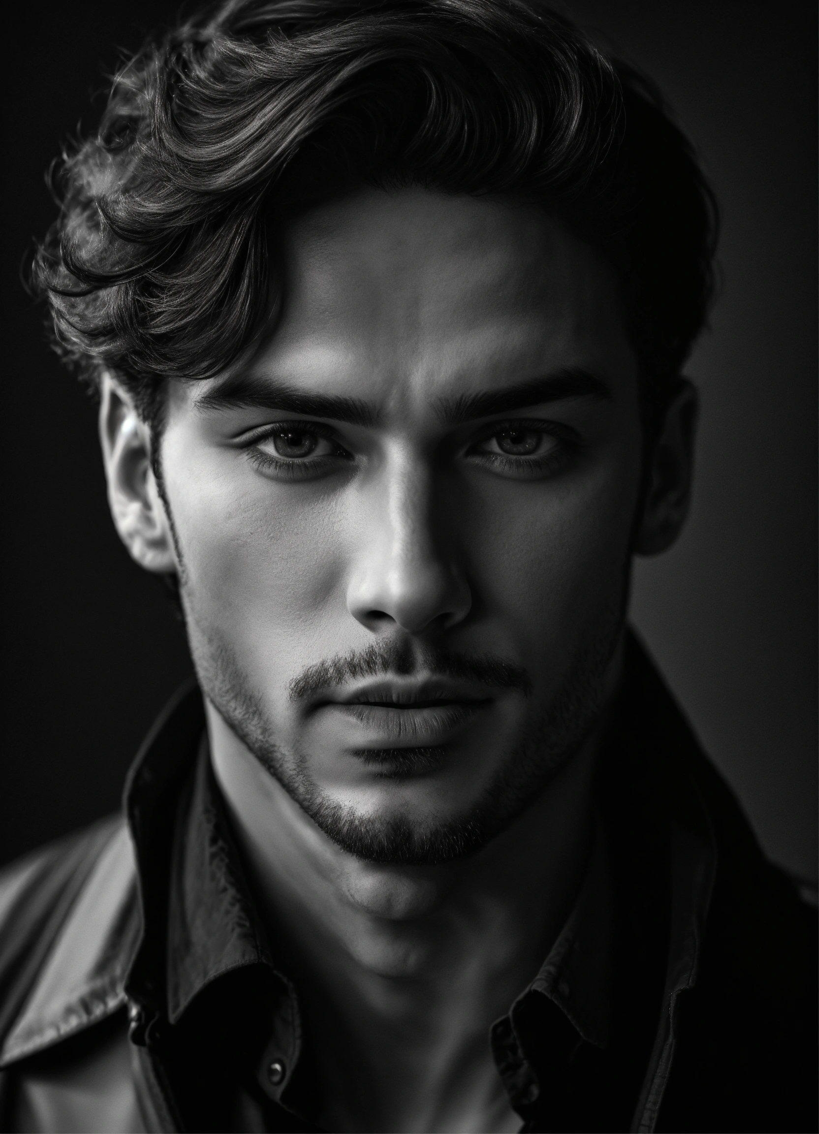 Lexica - Photo of male model Gonçalo Teixeira, black and white ...