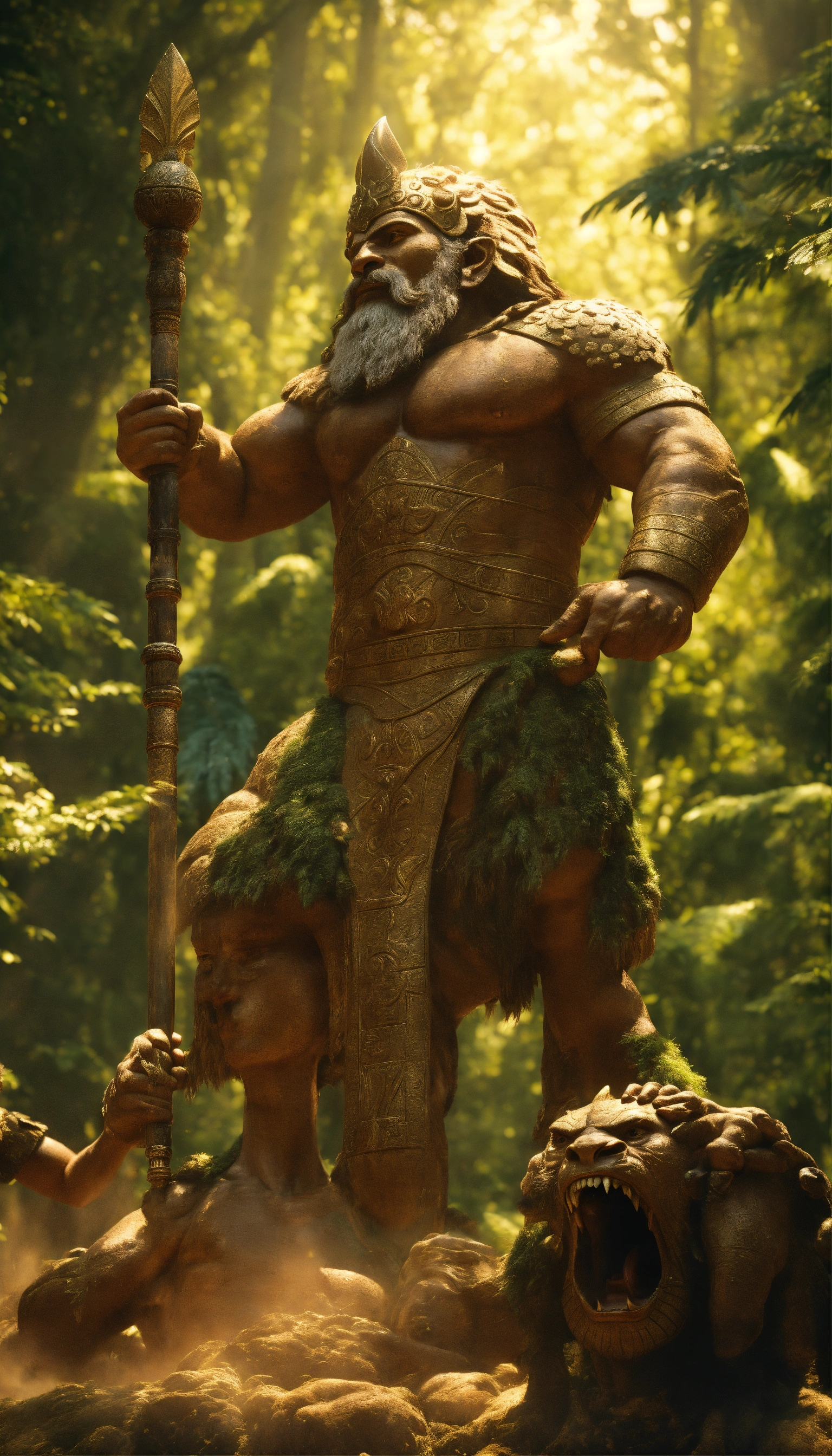 Lexica - Sumerian king Gilgamesh kills the monster Humbaba, who lives ...
