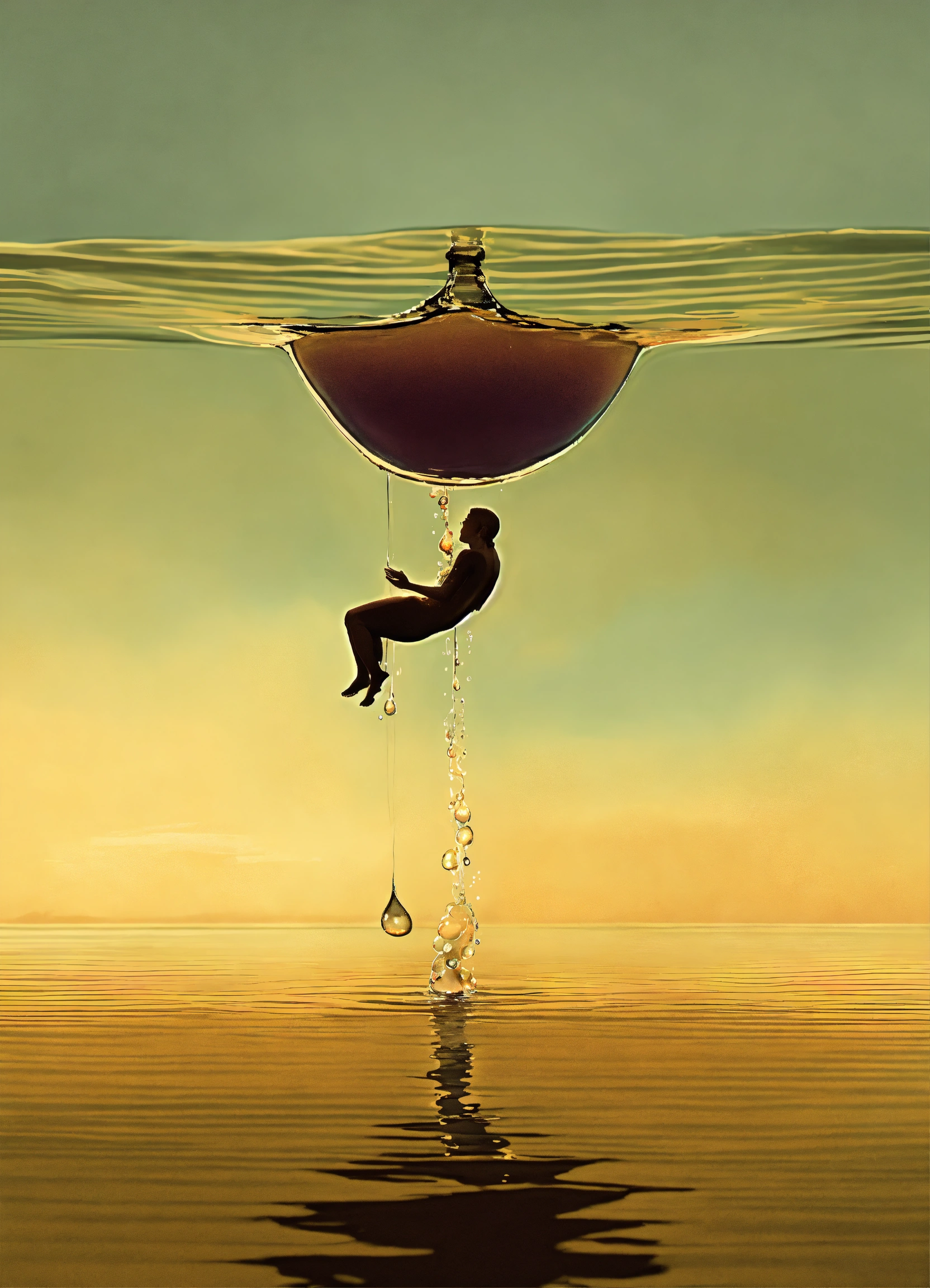 Lexica - As the drop falls back down onto the water surface. As it ...