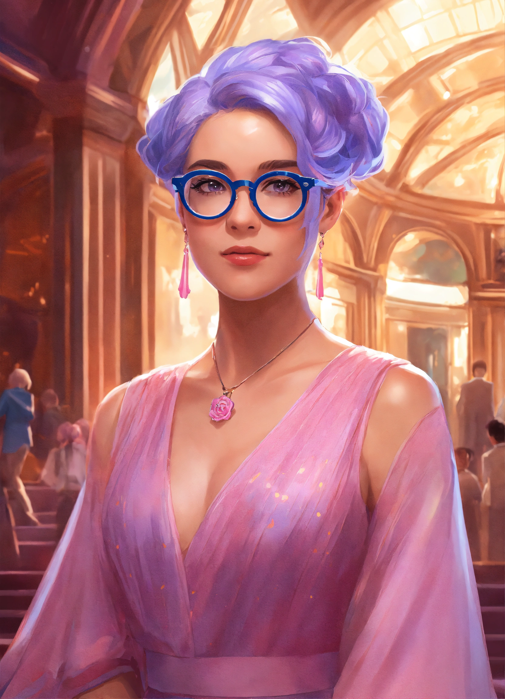 Lexica Digital art of a young Star Wars Senator with blue roundframe